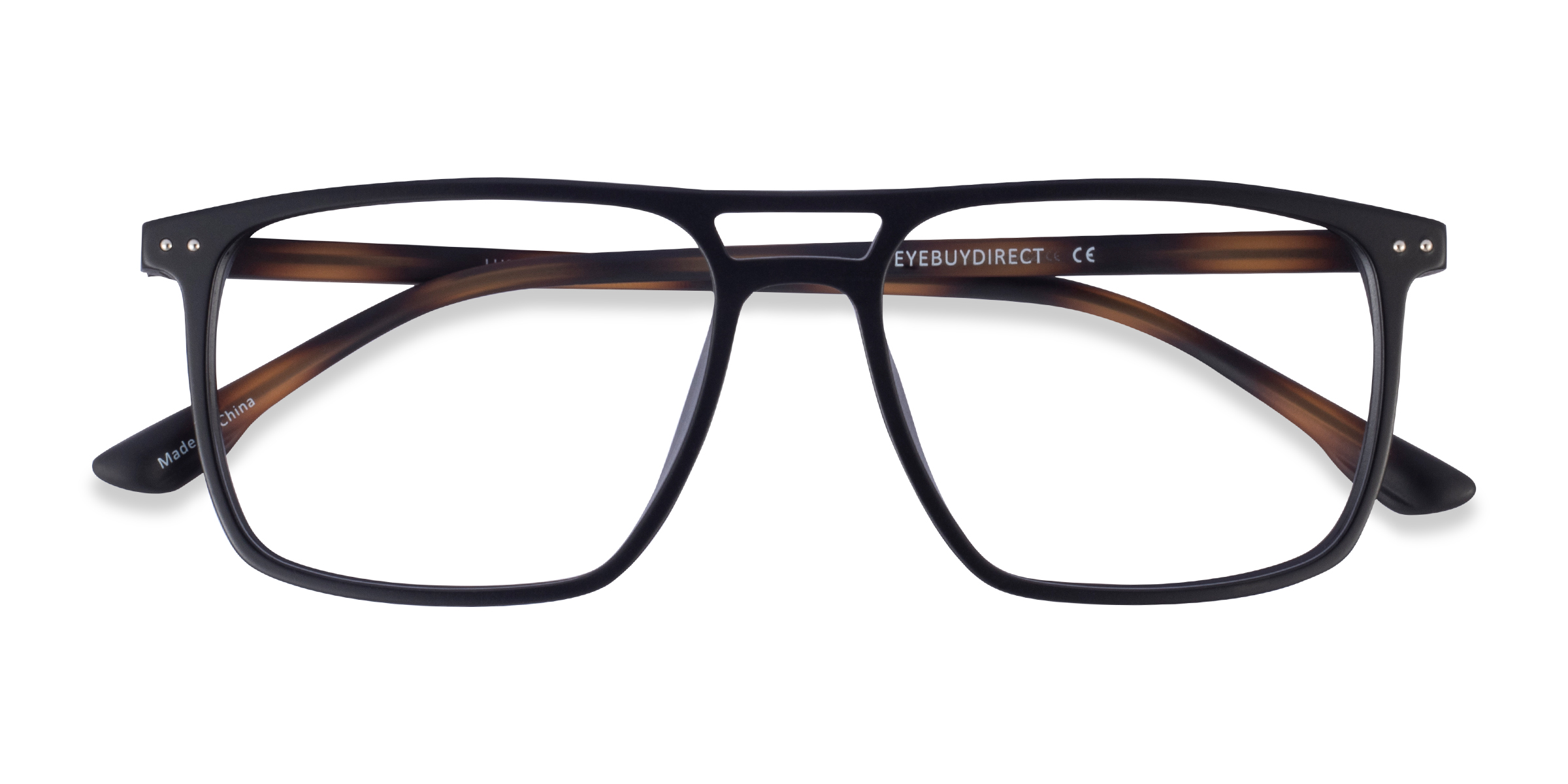 Matte Black Tortoise Hitch -  Plastique Lunettes de vue