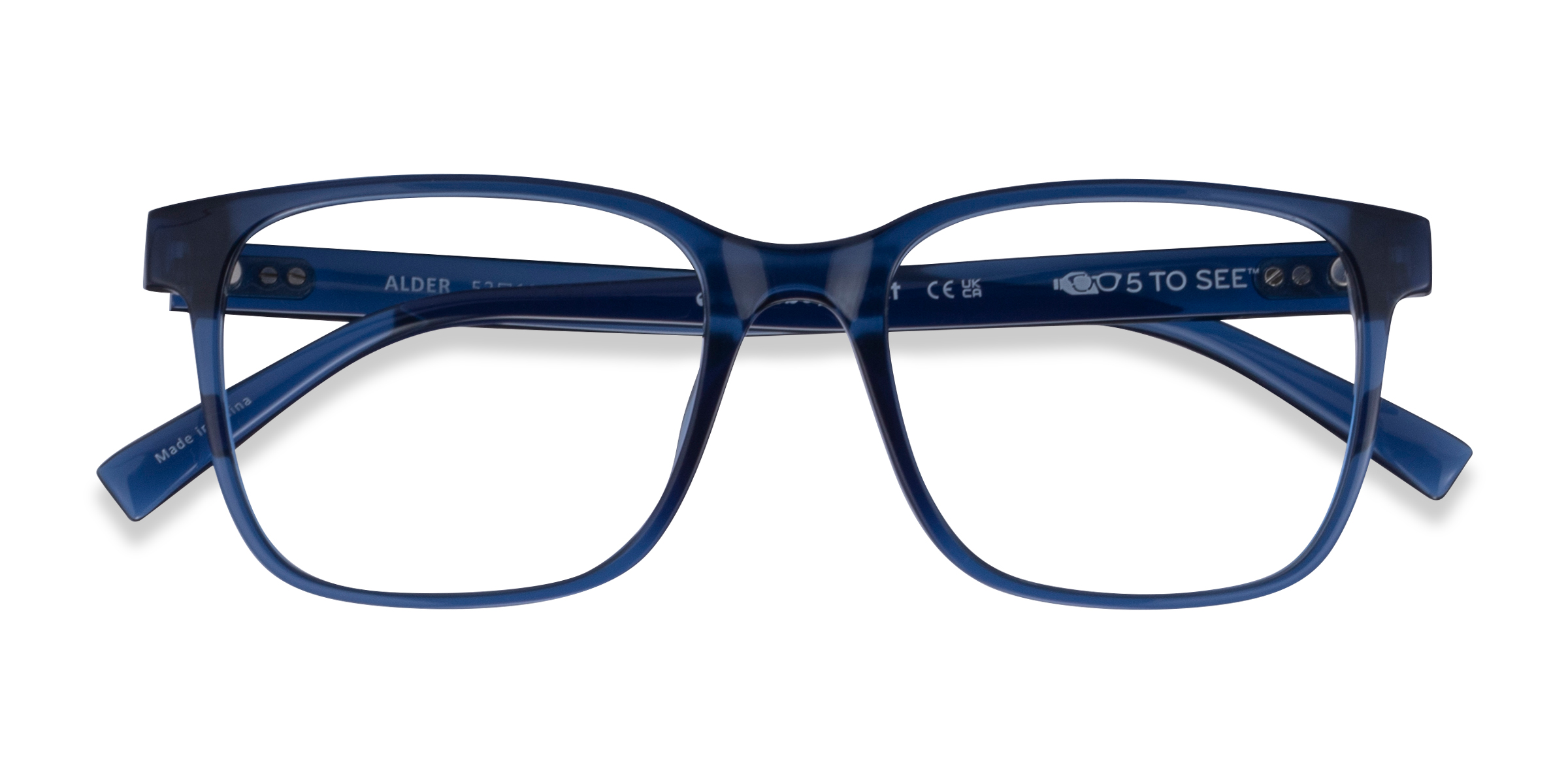 Clear Blue Alder - Plastic Eyeglasses