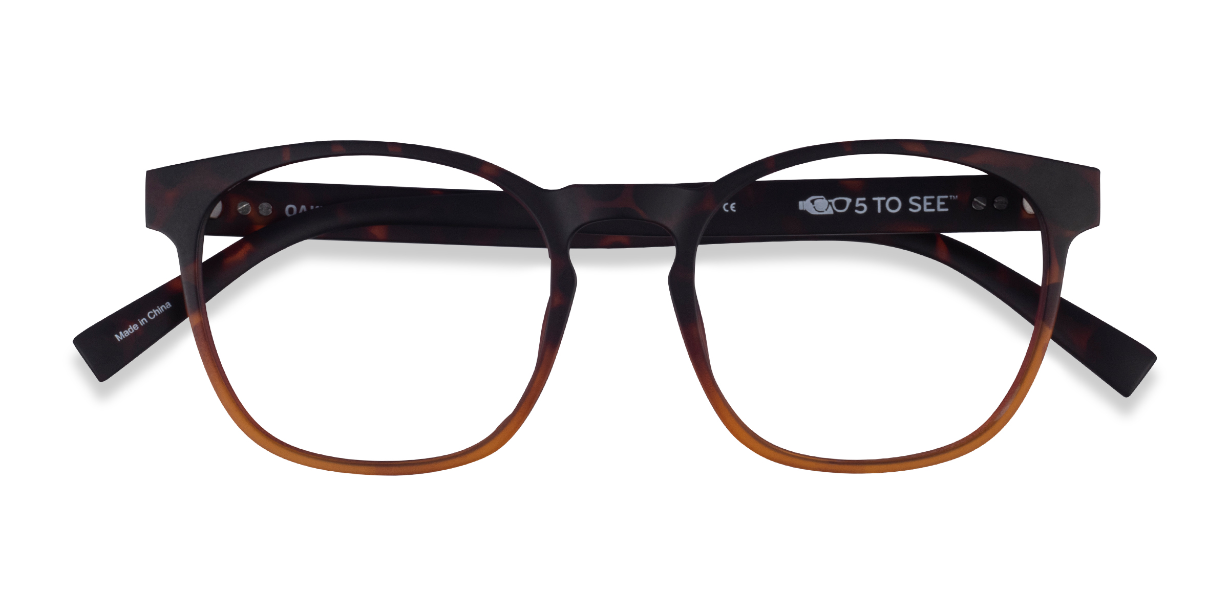 Matte Tortoise Brown Oakwood -  Plastique Lunettes de vue