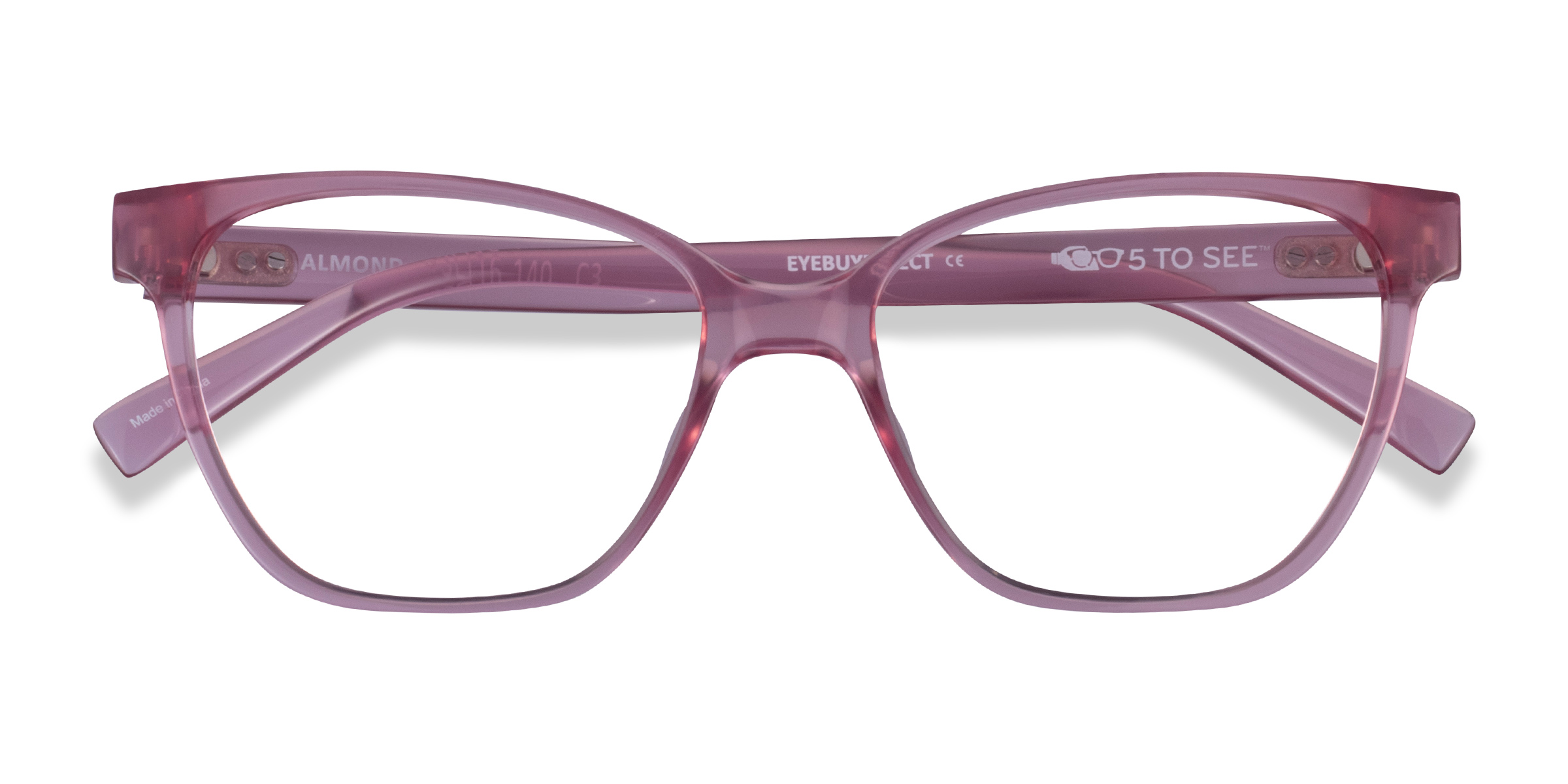 Clear Pink Almond -  Plastique Lunettes de vue