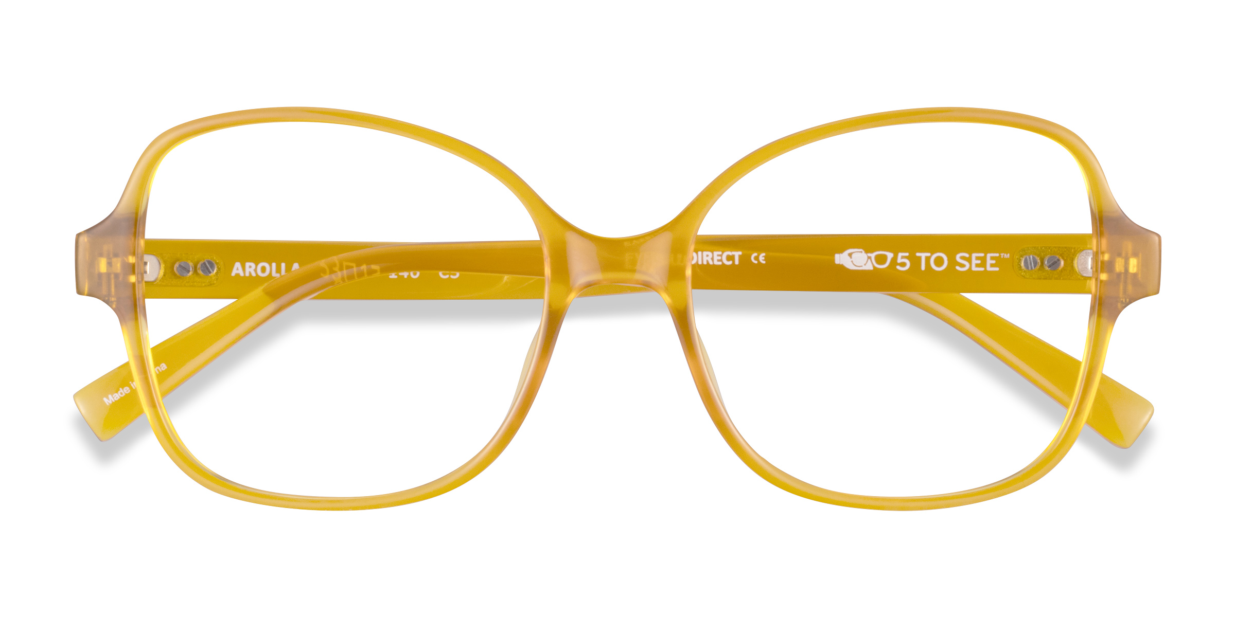 Clear Yellow Arolla - Plastic Eyeglasses