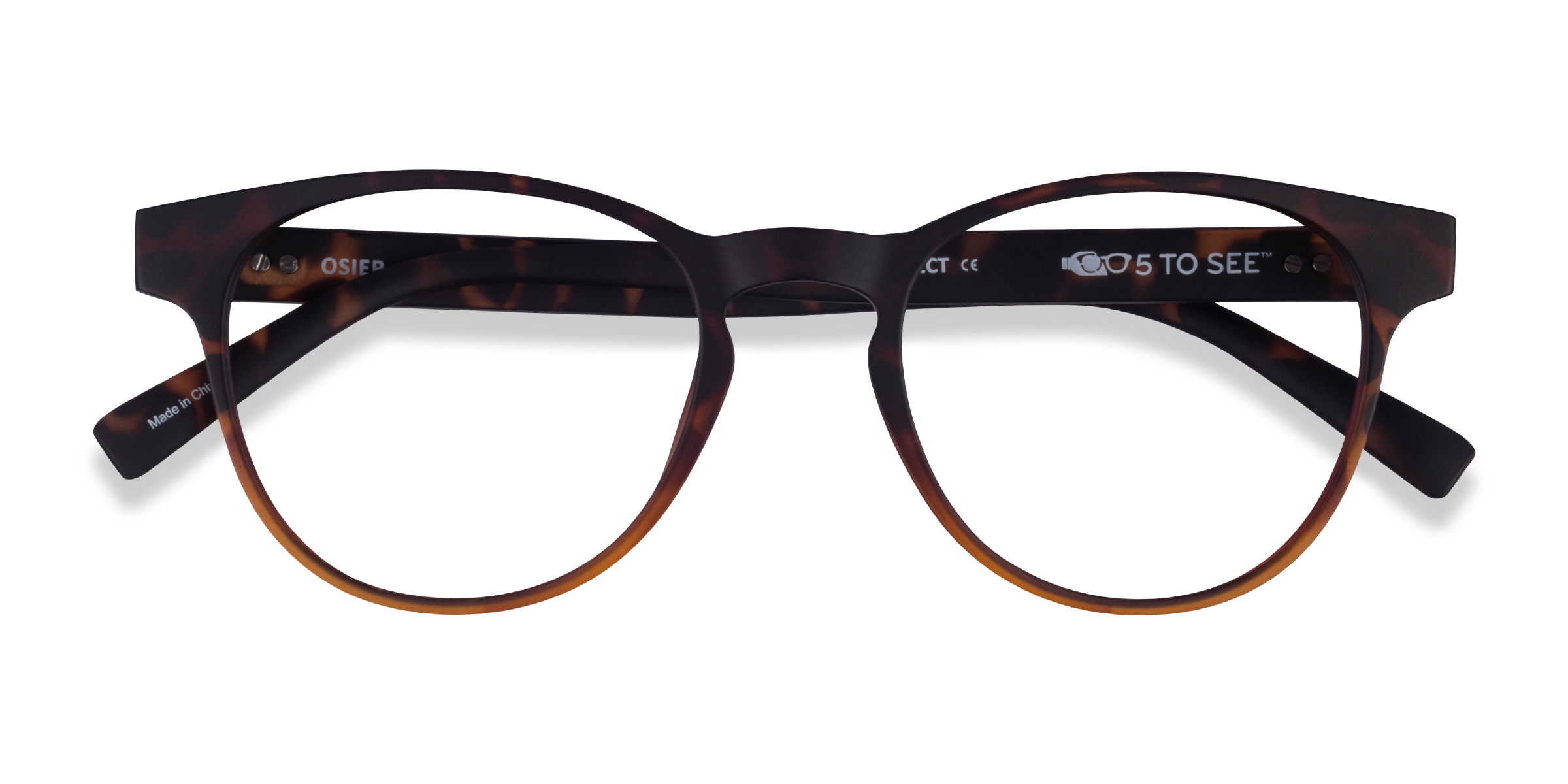 Matte Tortoise Brown Osier -  Plastique Lunettes de vue