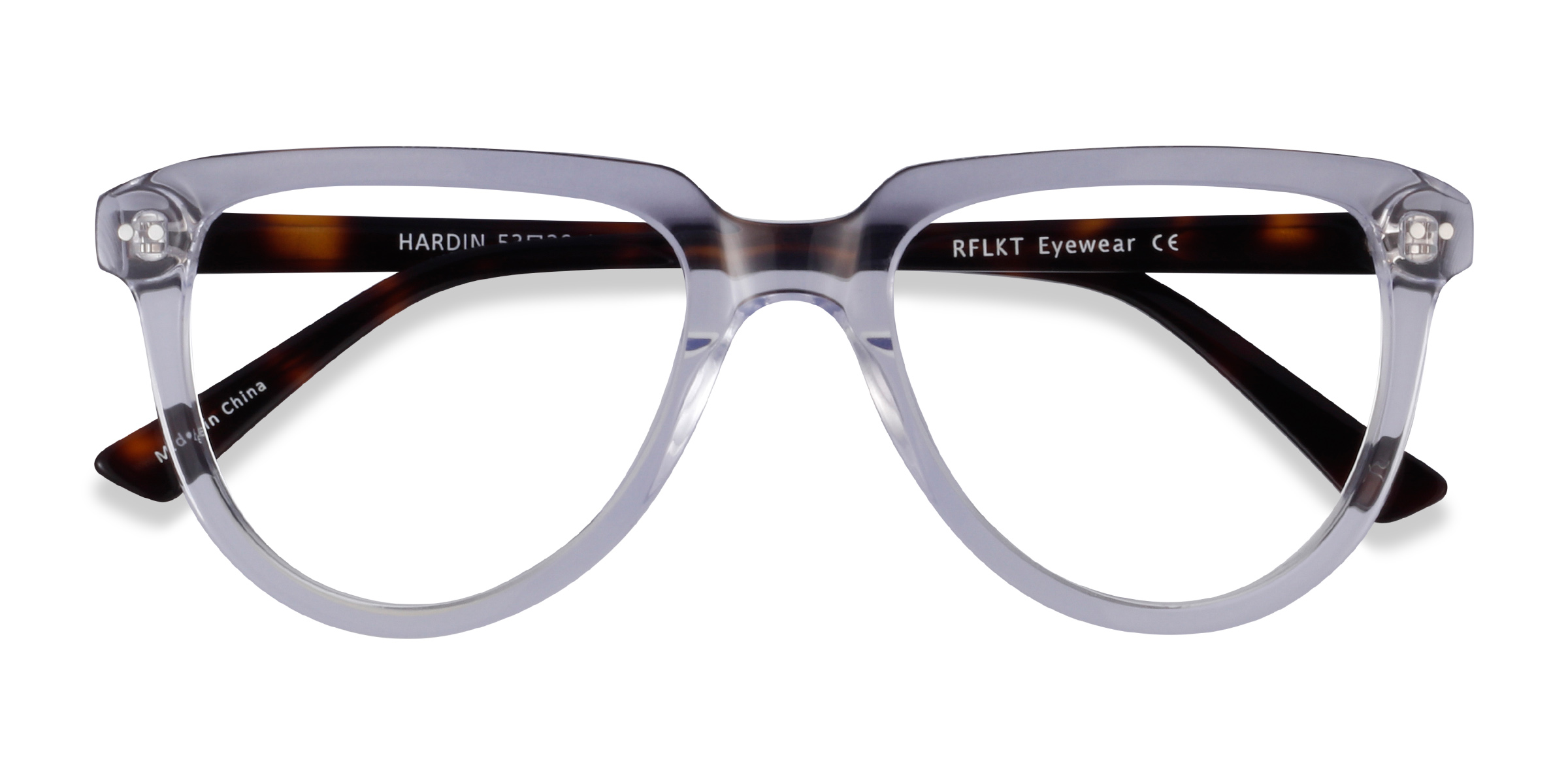 Clear Tortoise Hardin -  Acetate Eyeglasses
