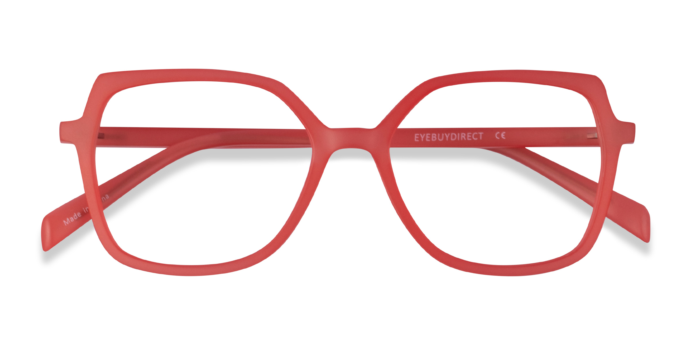 Matte Red Lunette -  Plastique Lunettes de vue