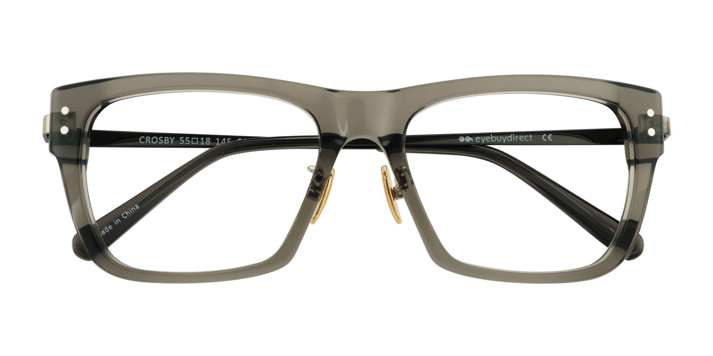 Clear Gray Gunmetal Crosby -  Acétate Lunettes de vue