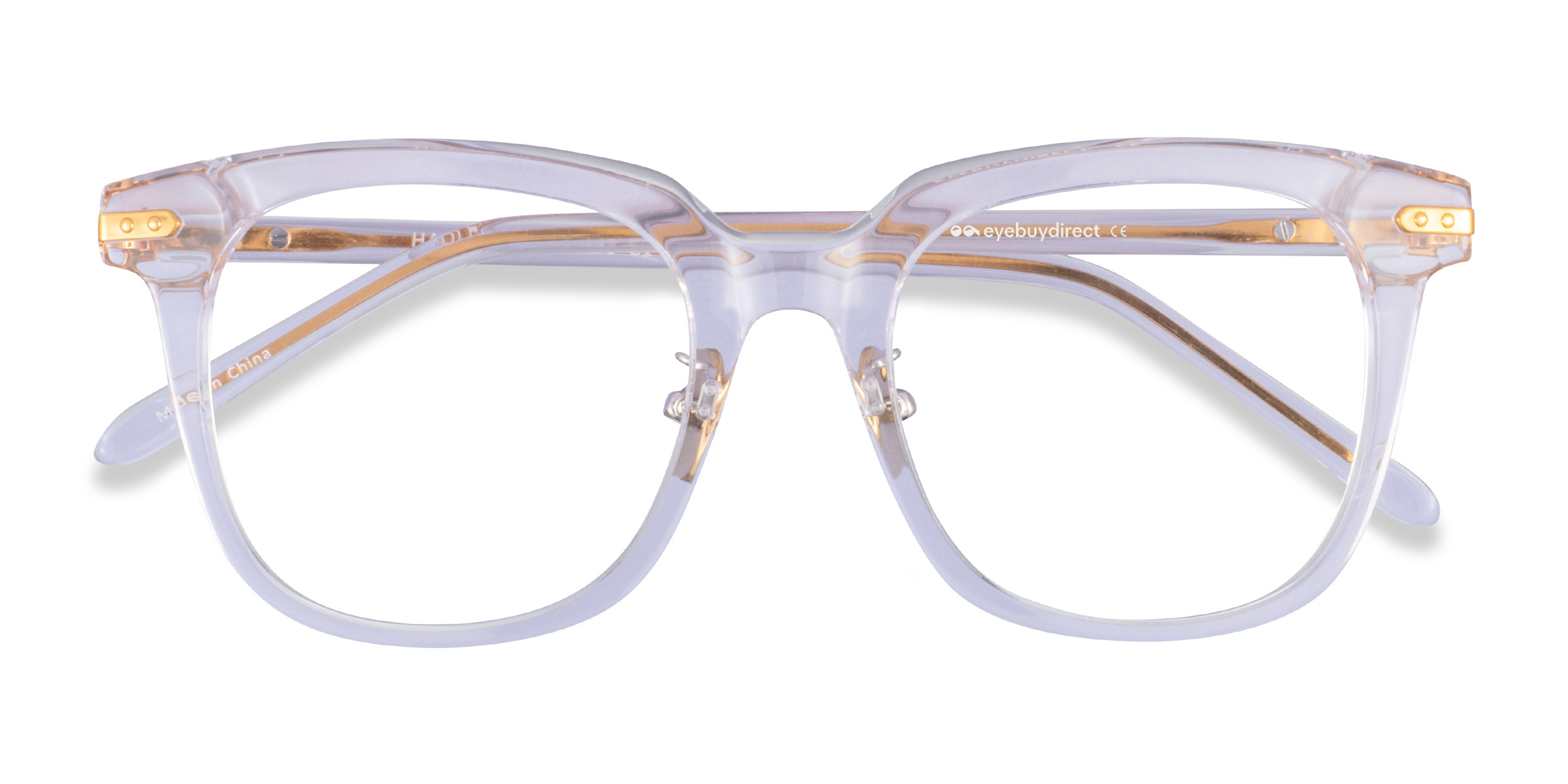 Clear Gold Hadley -  Acetate Eyeglasses