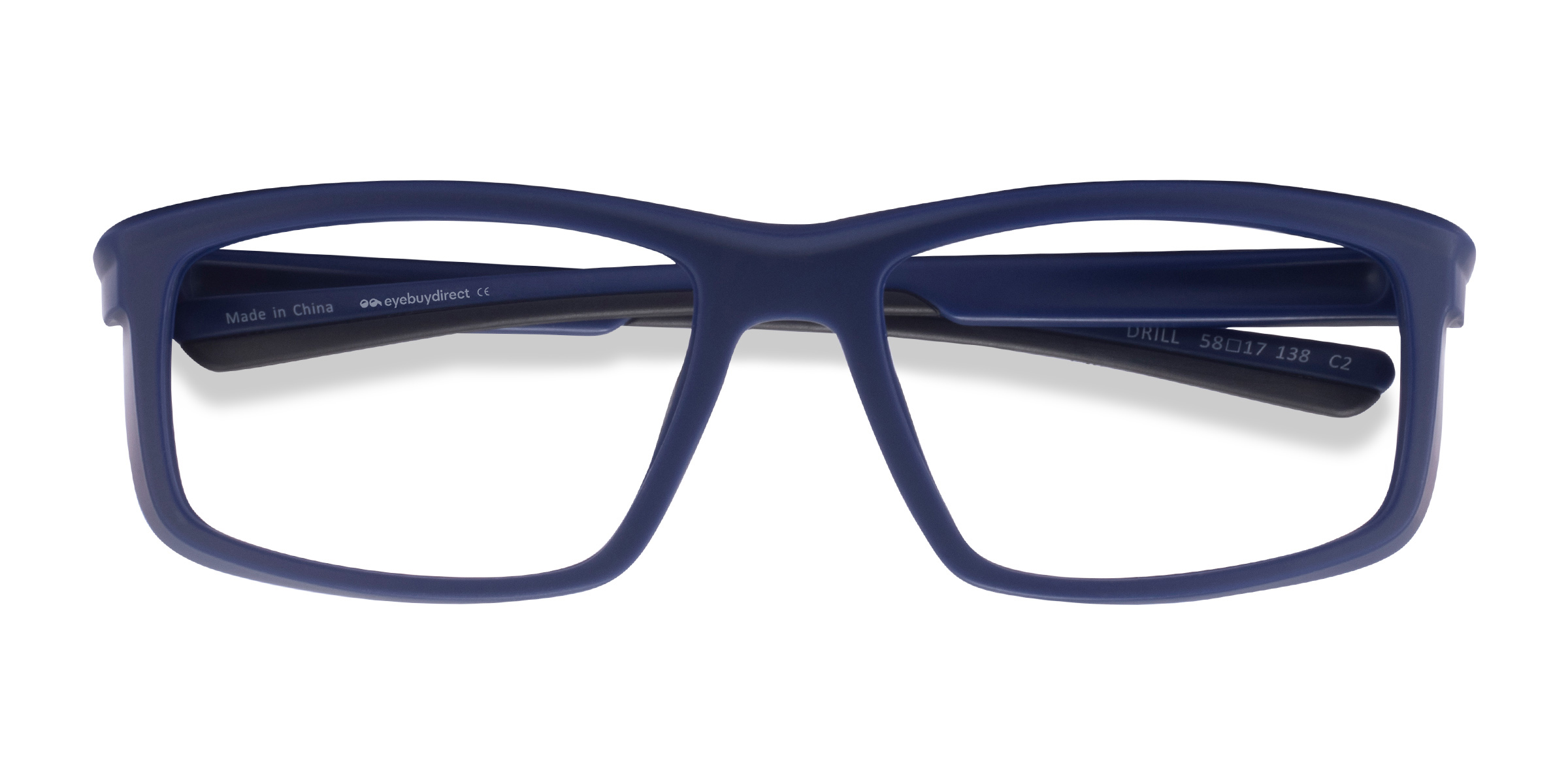 Navy Black Drill -  Plastique Lunettes de vue