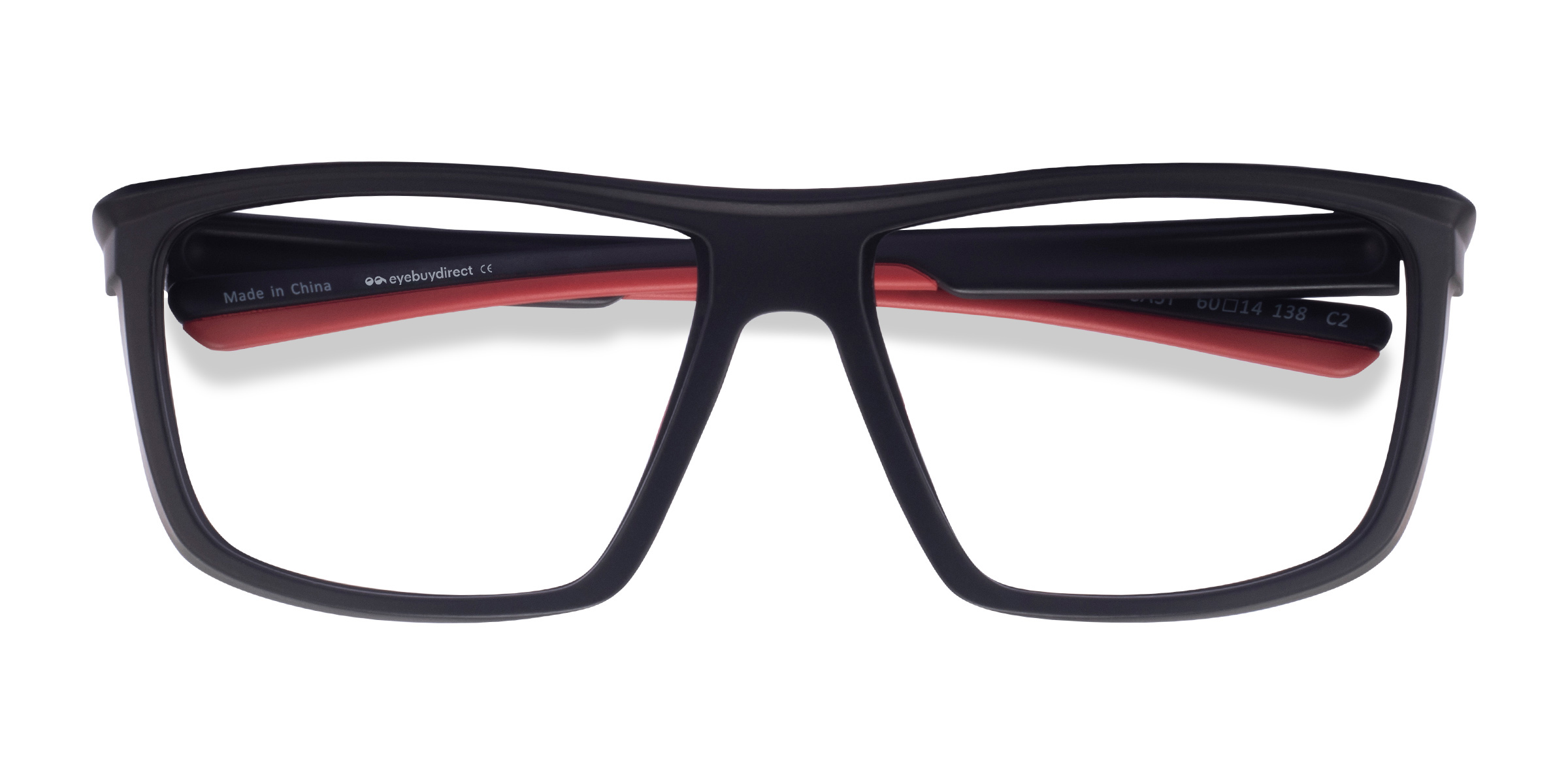 Black Red Cast -  Plastique Lunettes de vue
