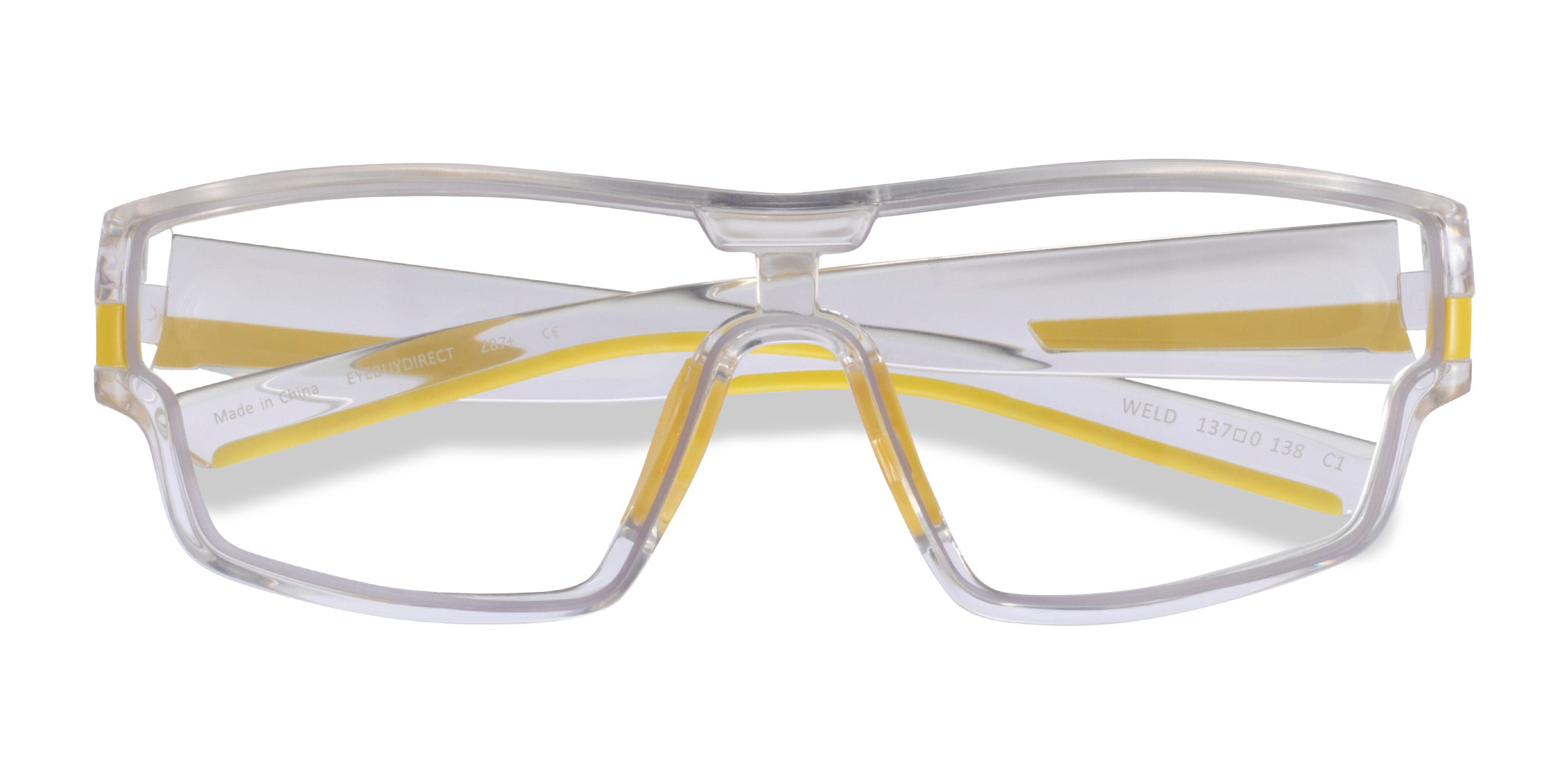 Clear Yellow Weld -  Plastique Lunettes de vue