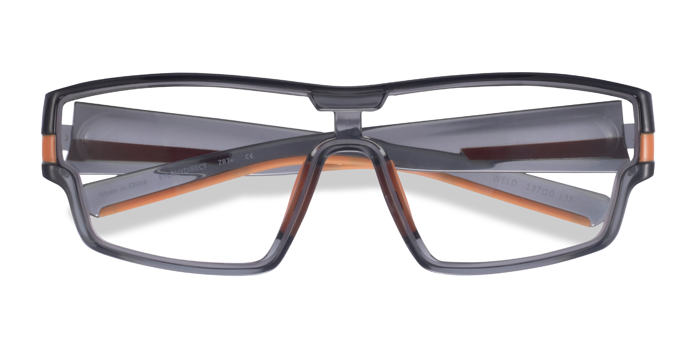 Clear Gray Orange Weld -  Plastique Lunettes de vue