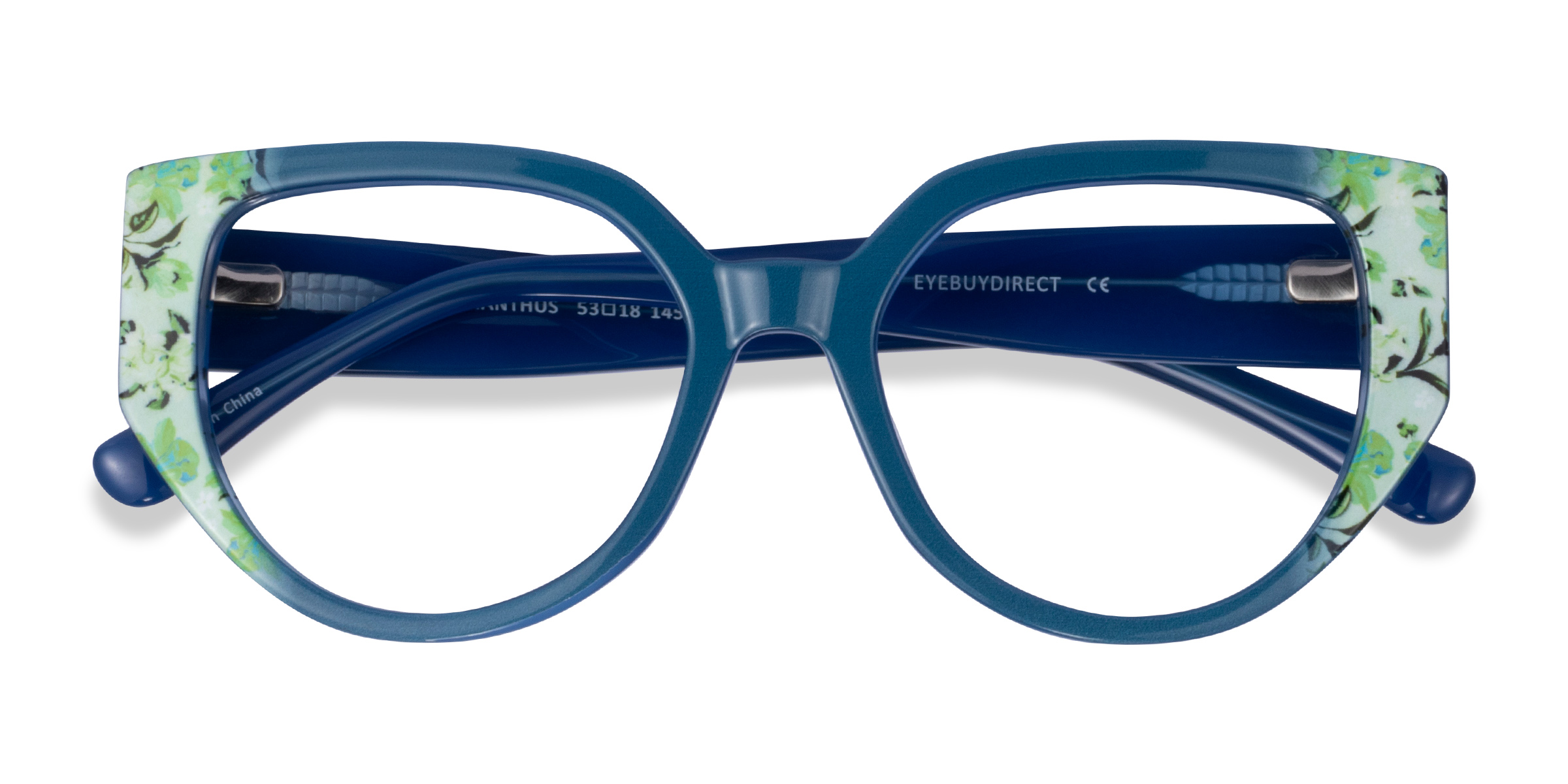 Blue Floral Dianthus -  Acétate Lunettes de vue