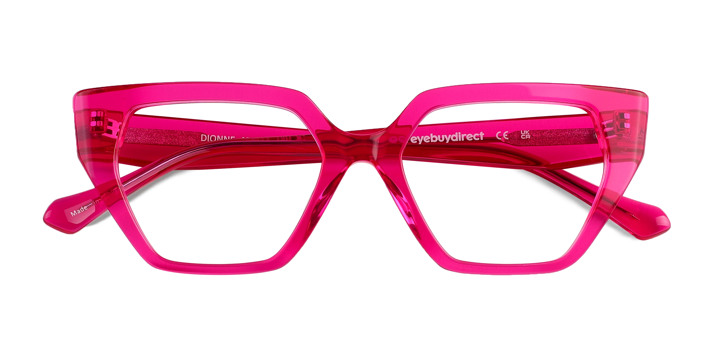 Crystal Fushia Pink Dionne - Acetate Eyeglasses