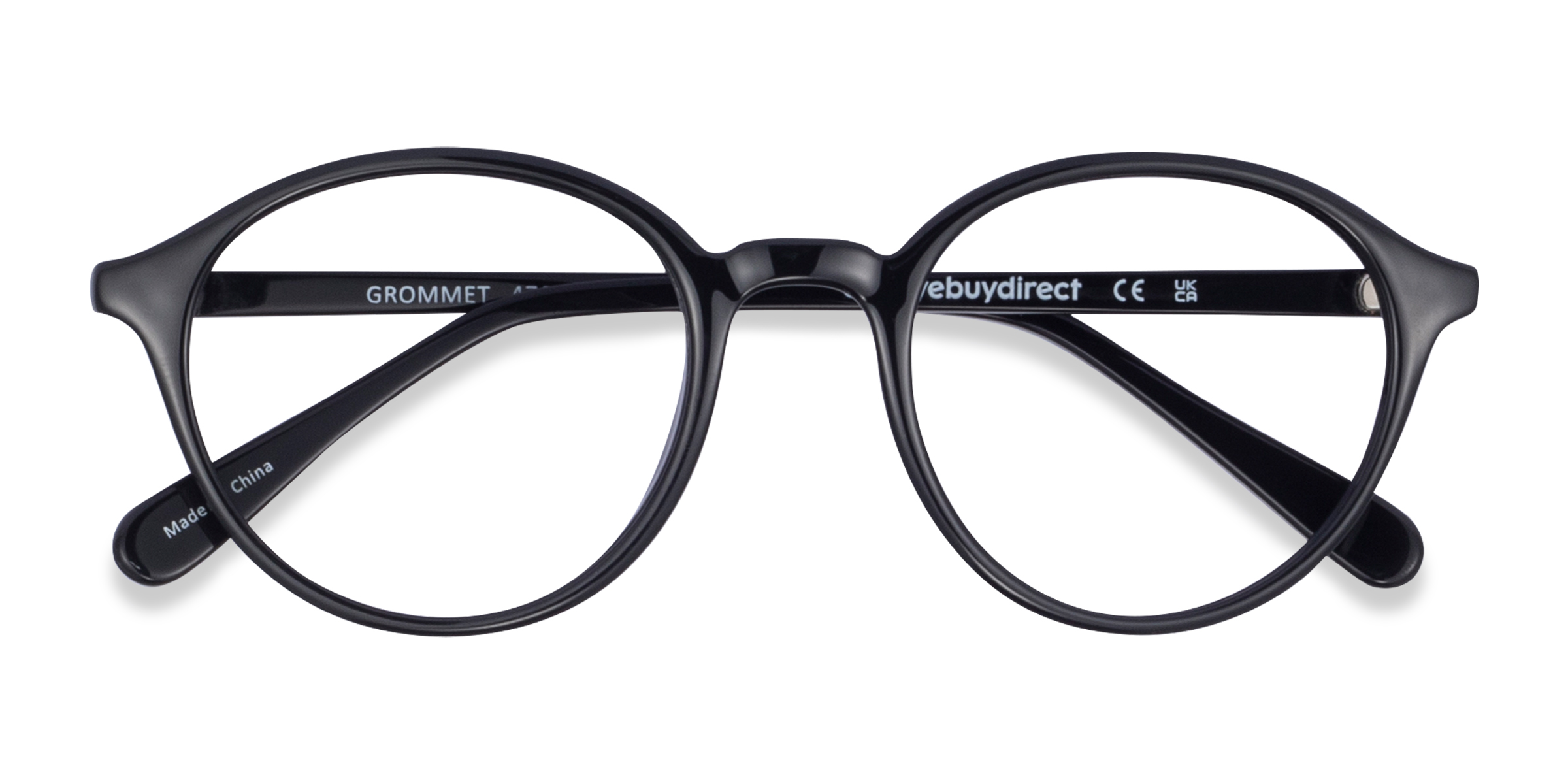 Noir Grommet -  Plastique Lunettes de vue