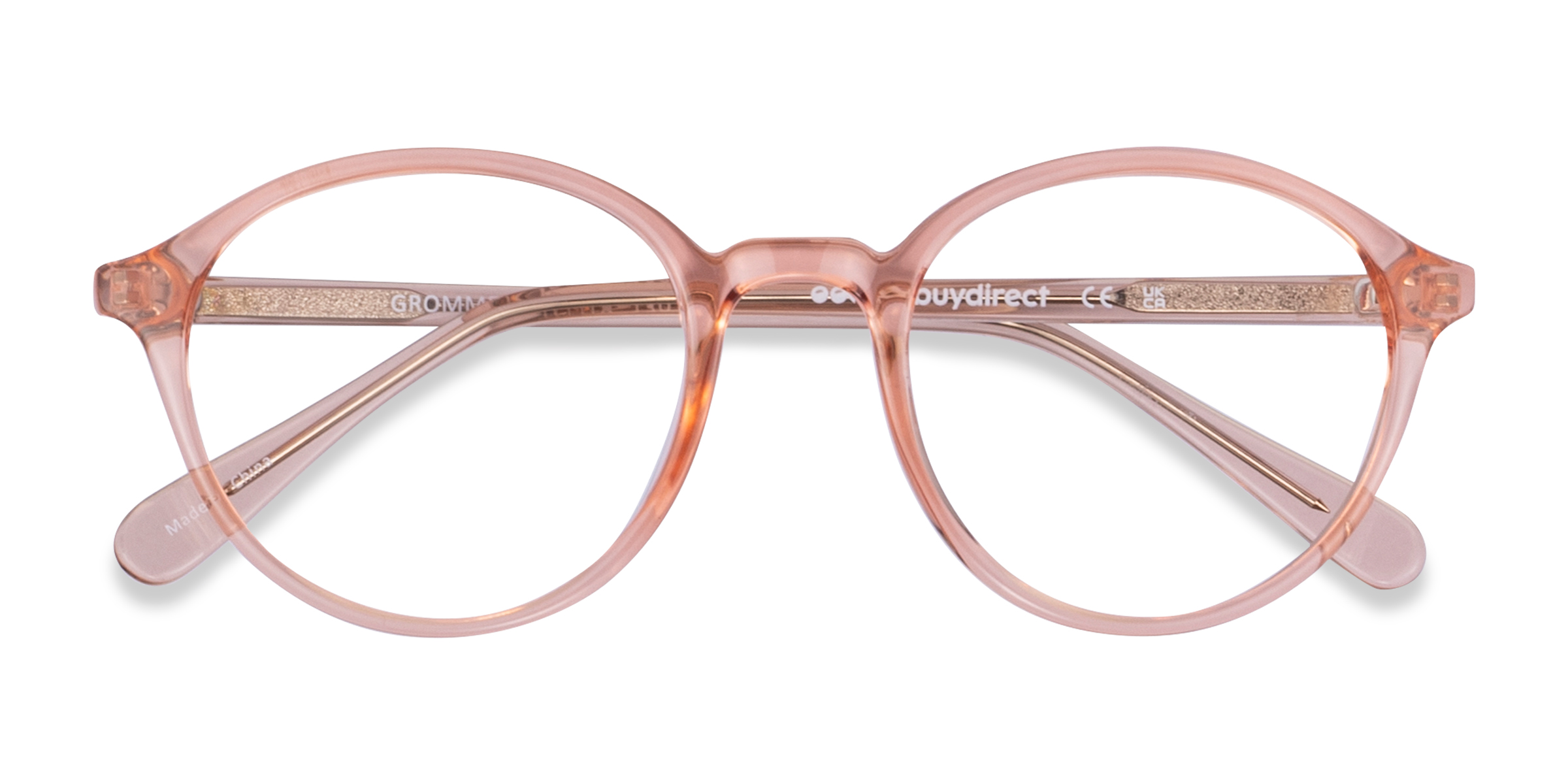 Clear Champagne Grommet -  Plastique Lunettes de vue