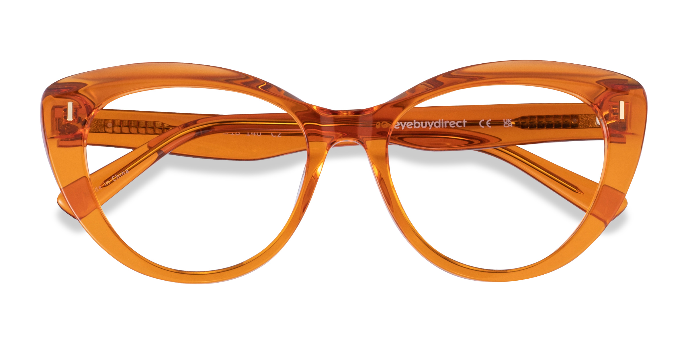 Crystal Orange Kitty -  Acétate Lunettes de vue