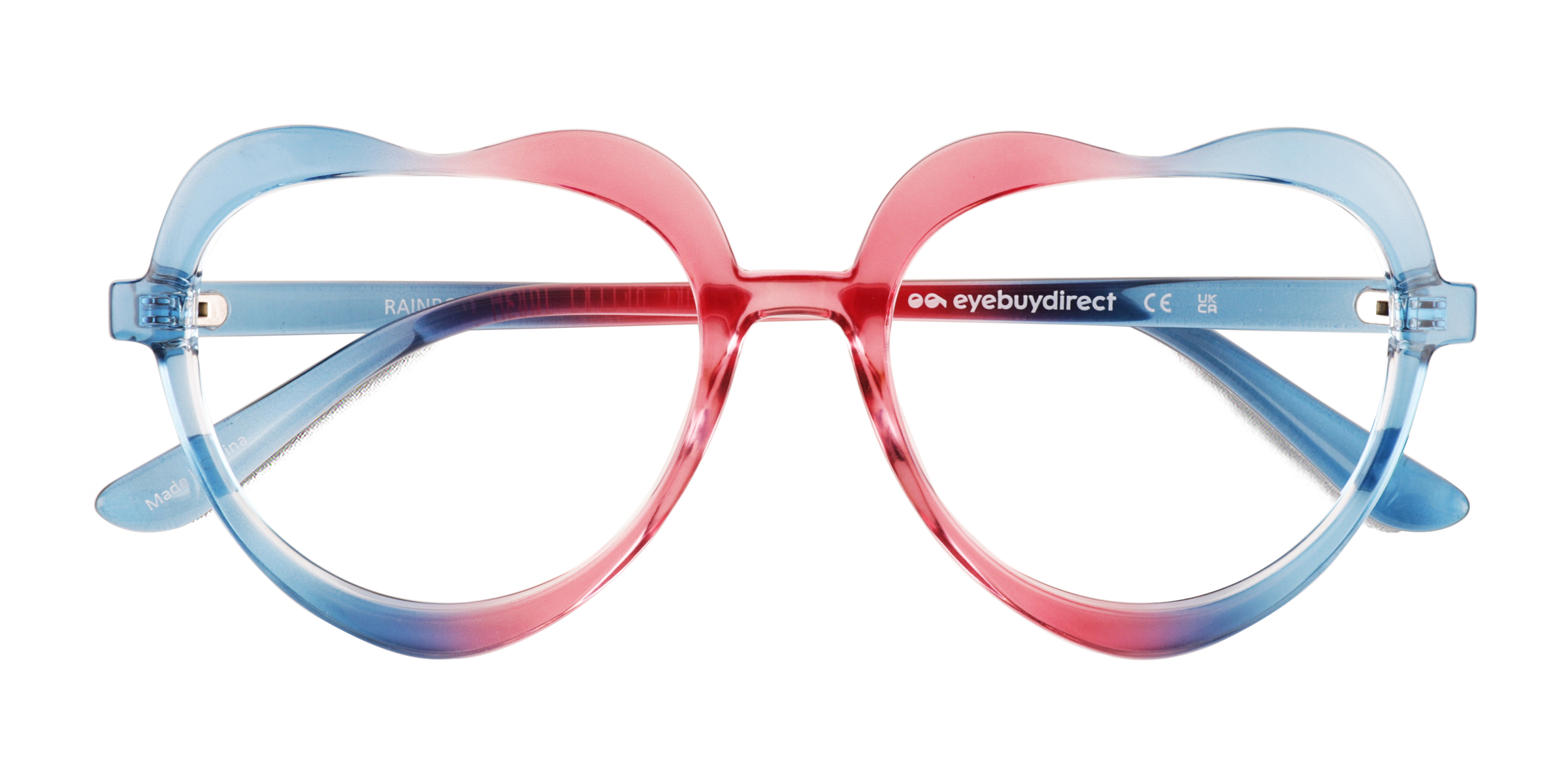 Blue Pink Rainbow Heart -  Plastique Lunettes de vue