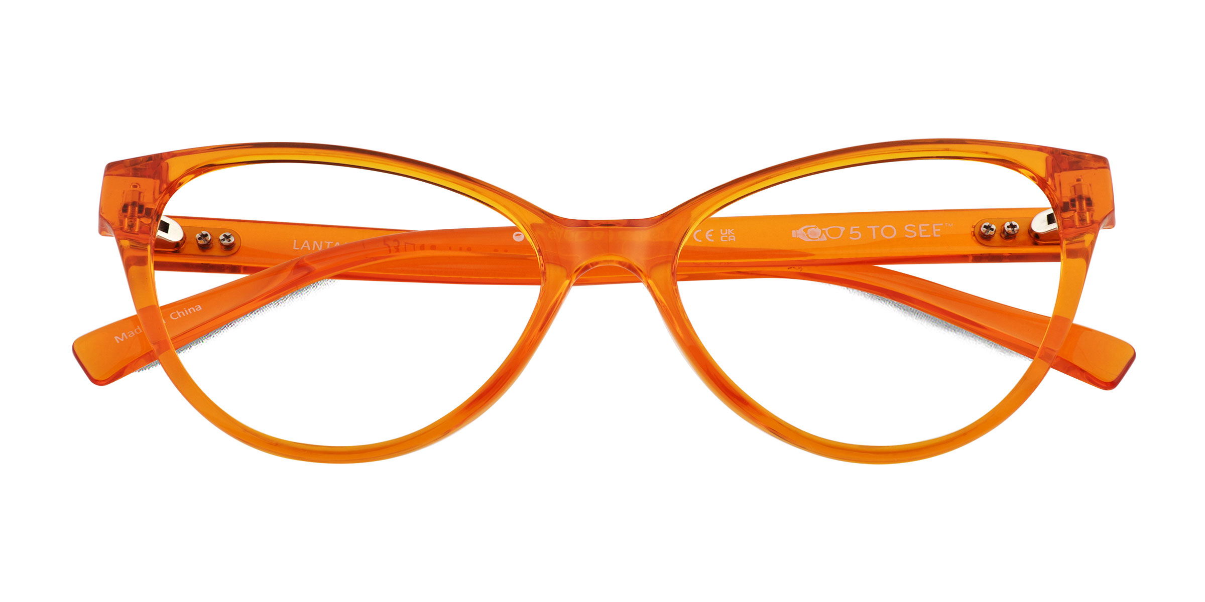 Clear Orange Lantana -  Plastique Lunettes de vue