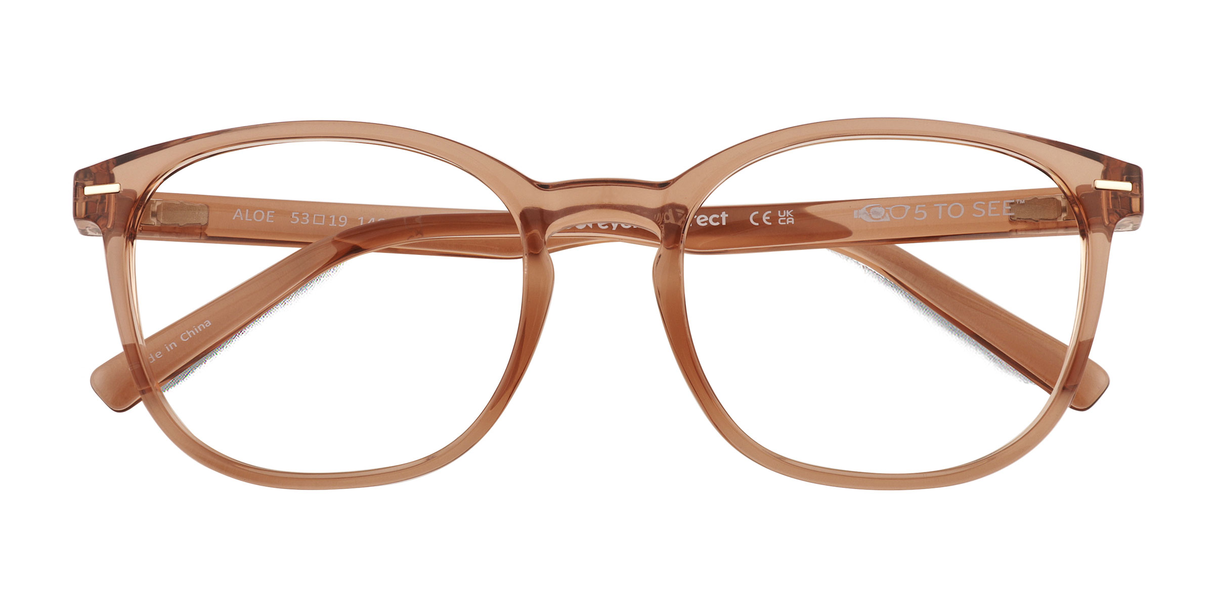 Clear Brown Aloe -  Plastique Lunettes de vue