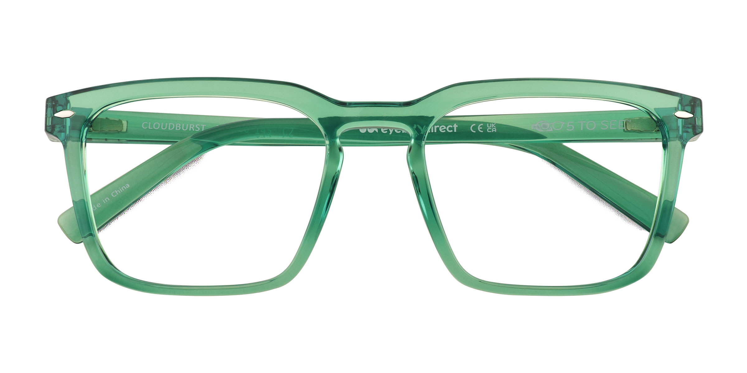 Clear Green Cloudburst -  Plastique Lunettes de vue