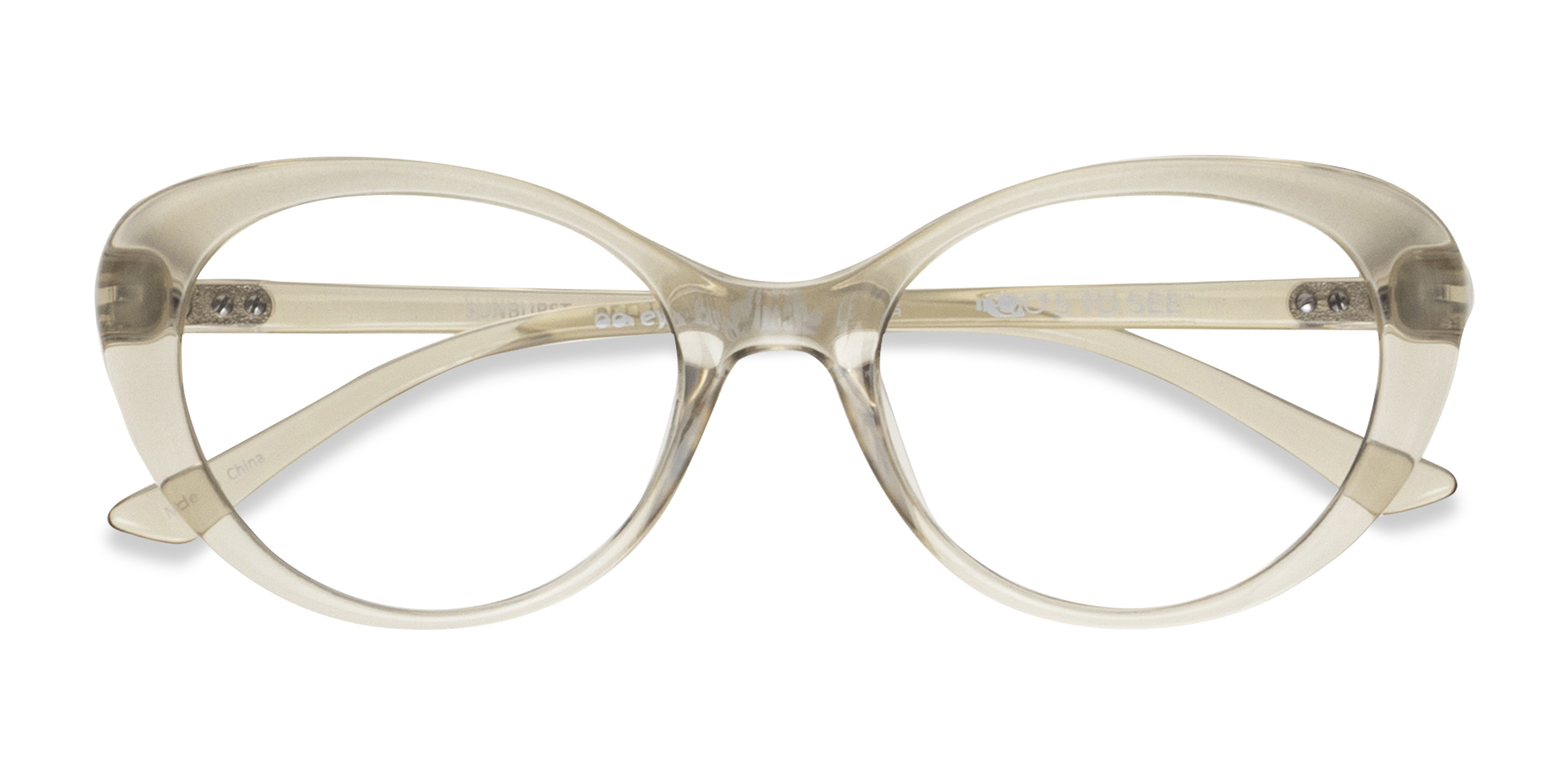Clear Yellow Sunburst -  Plastique Lunettes de vue