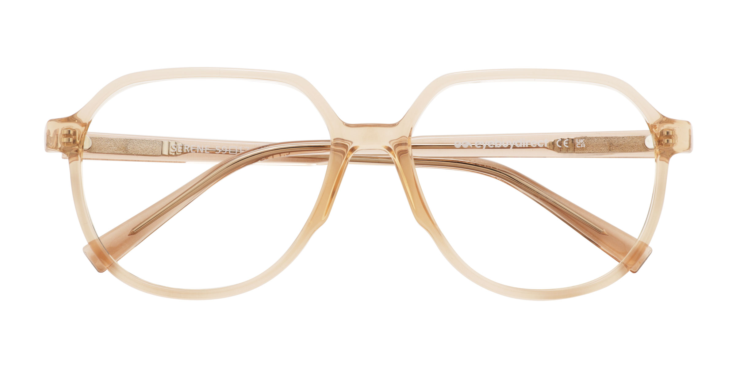 Clear Orange Serene -  Plastic Eyeglasses