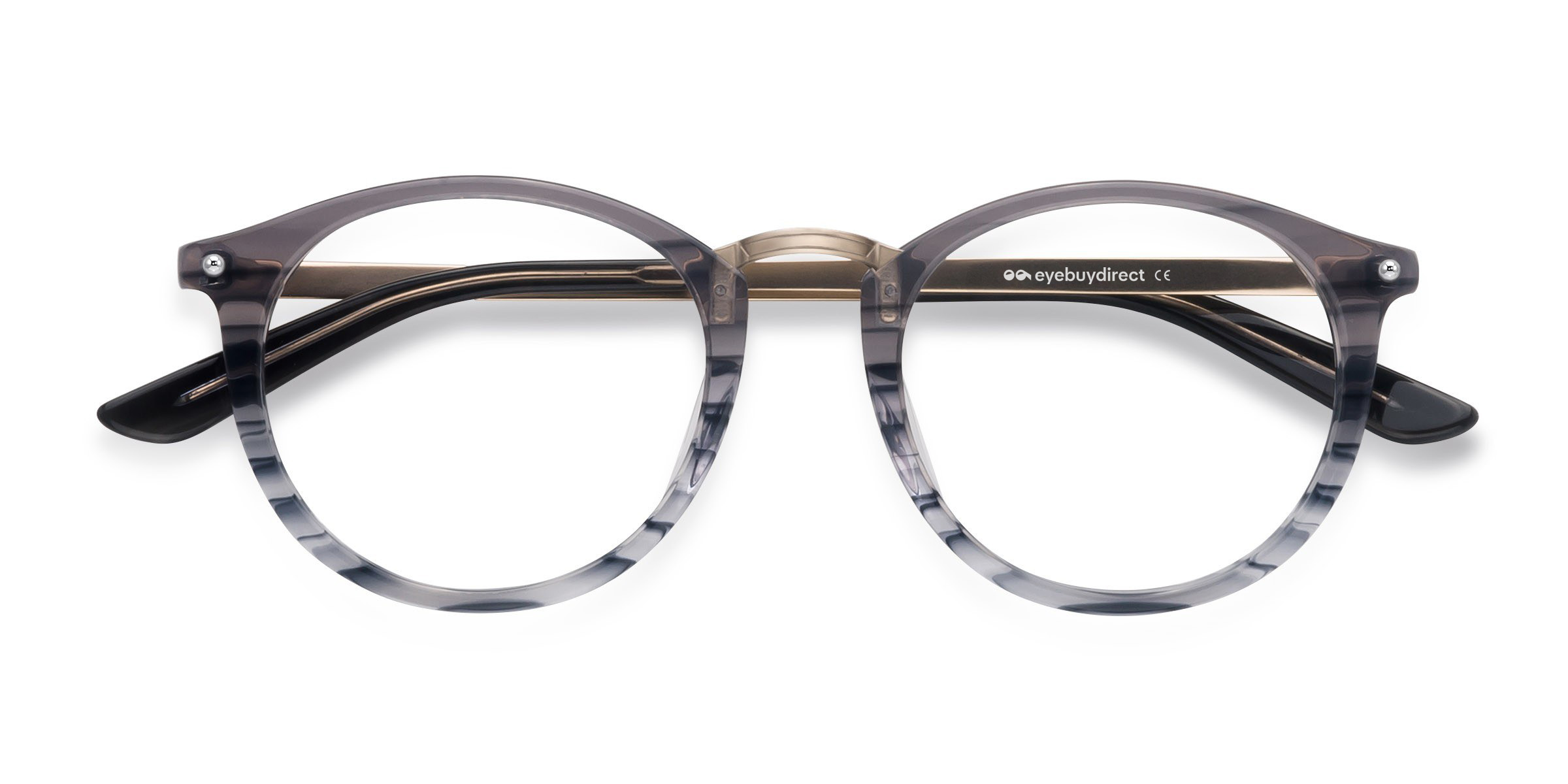 Gray Striped La Femme -  Acetate-metal Lunettes de vue