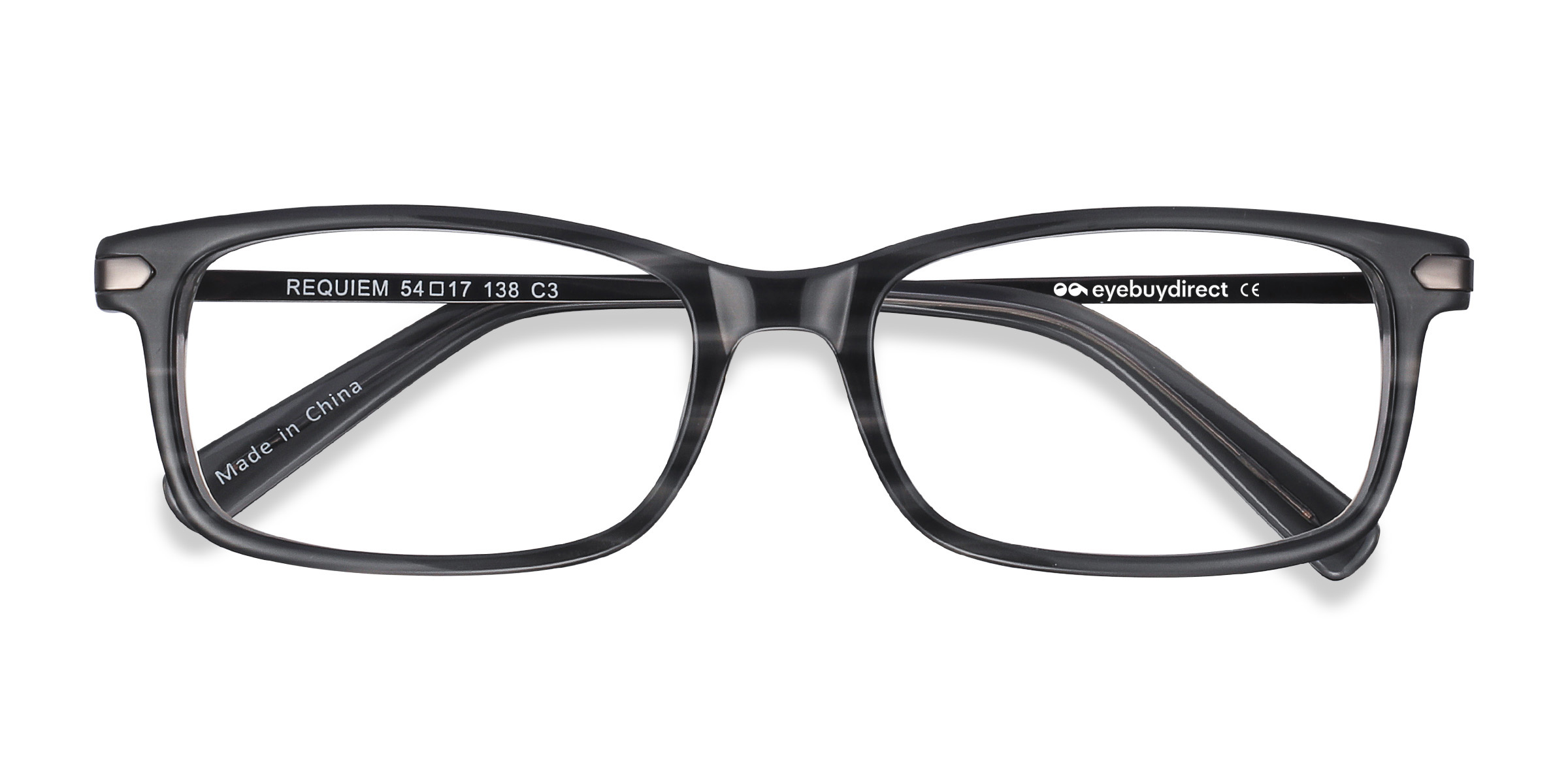 Gray Striped Requiem - Acetate-metal Lunettes de vue