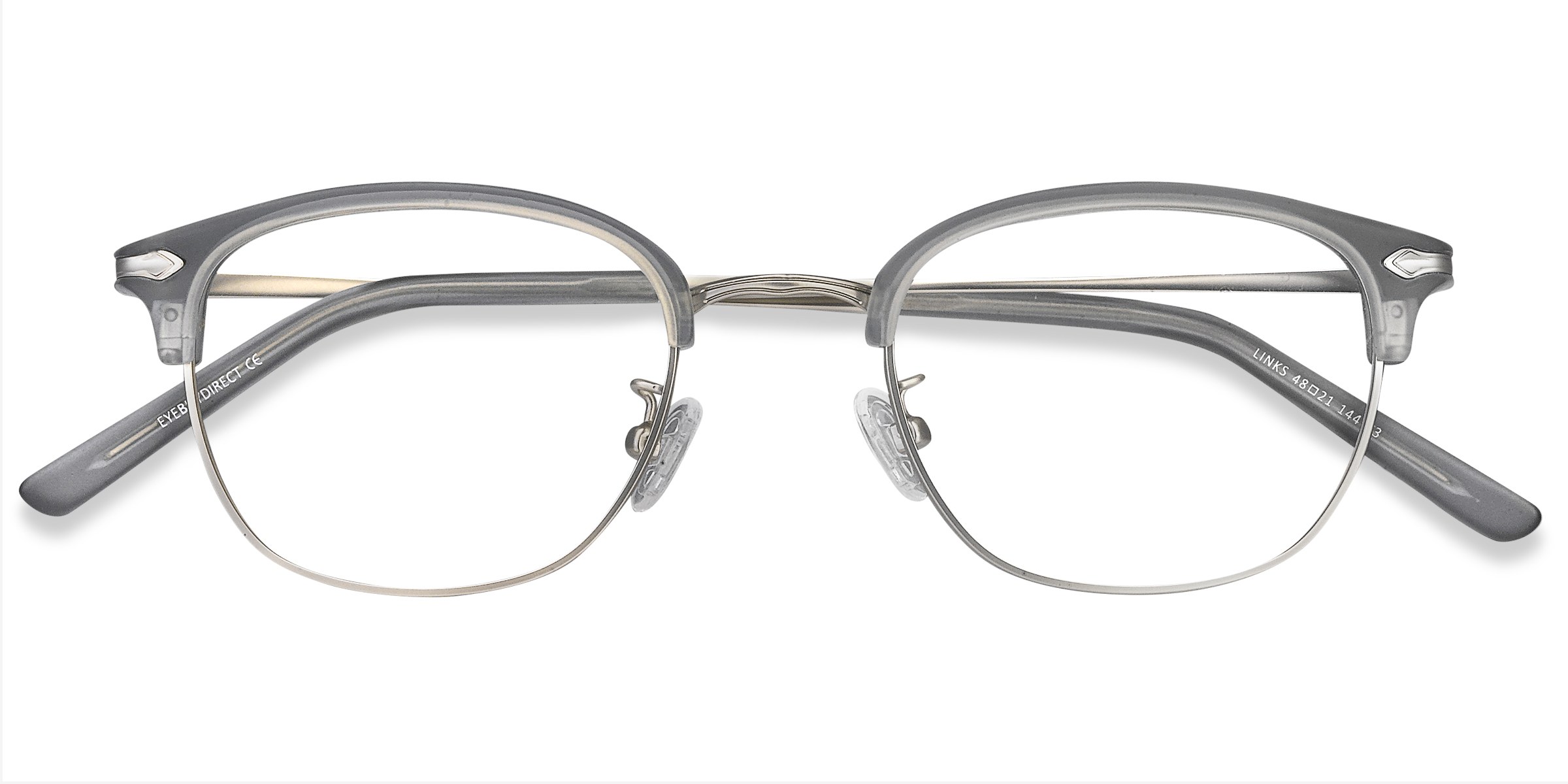 Matte Gray Links -  Métal Lunettes de vue
