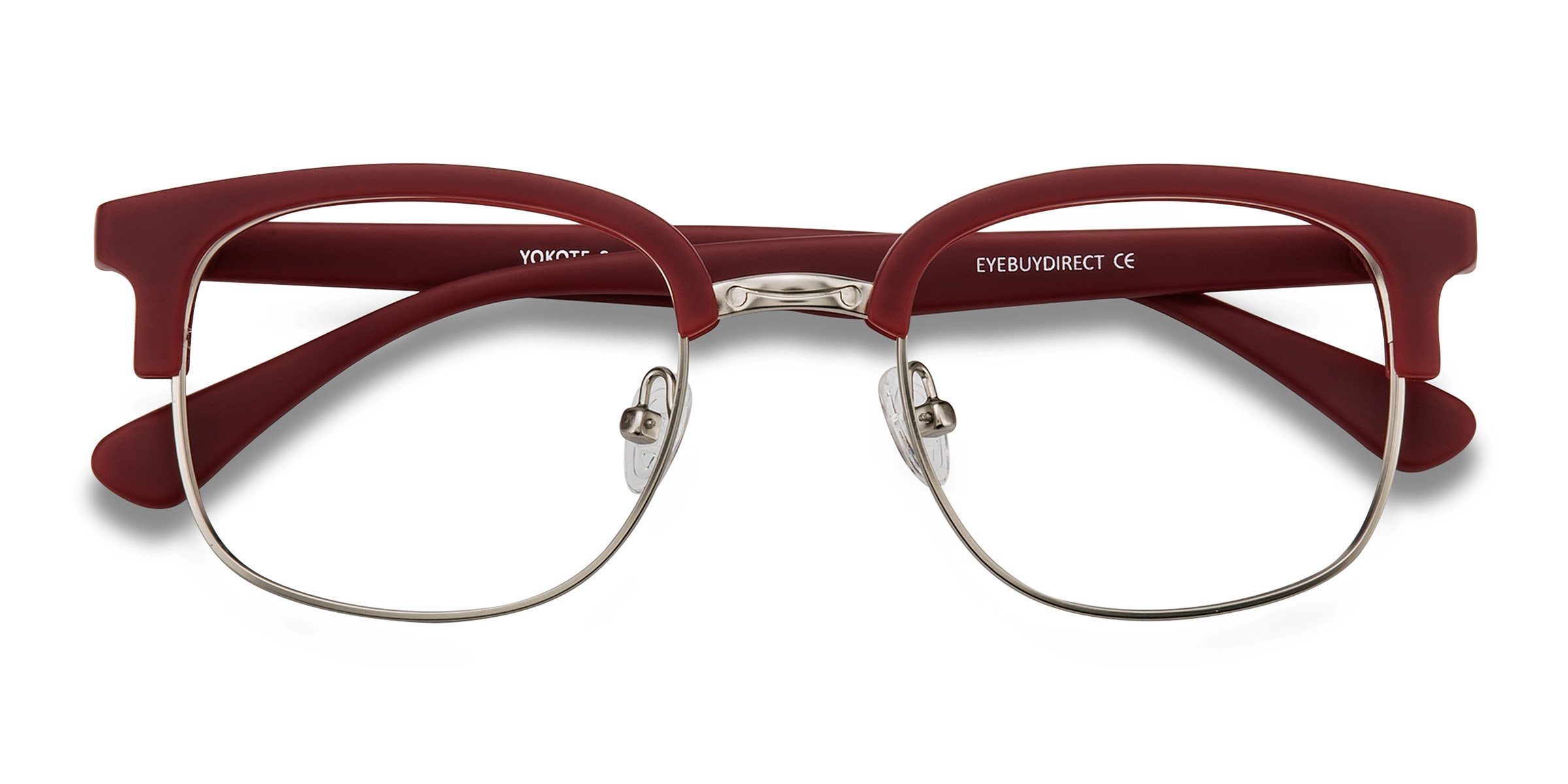 Matte Burgundy Yokote -  Plastic-metal Lunettes de vue