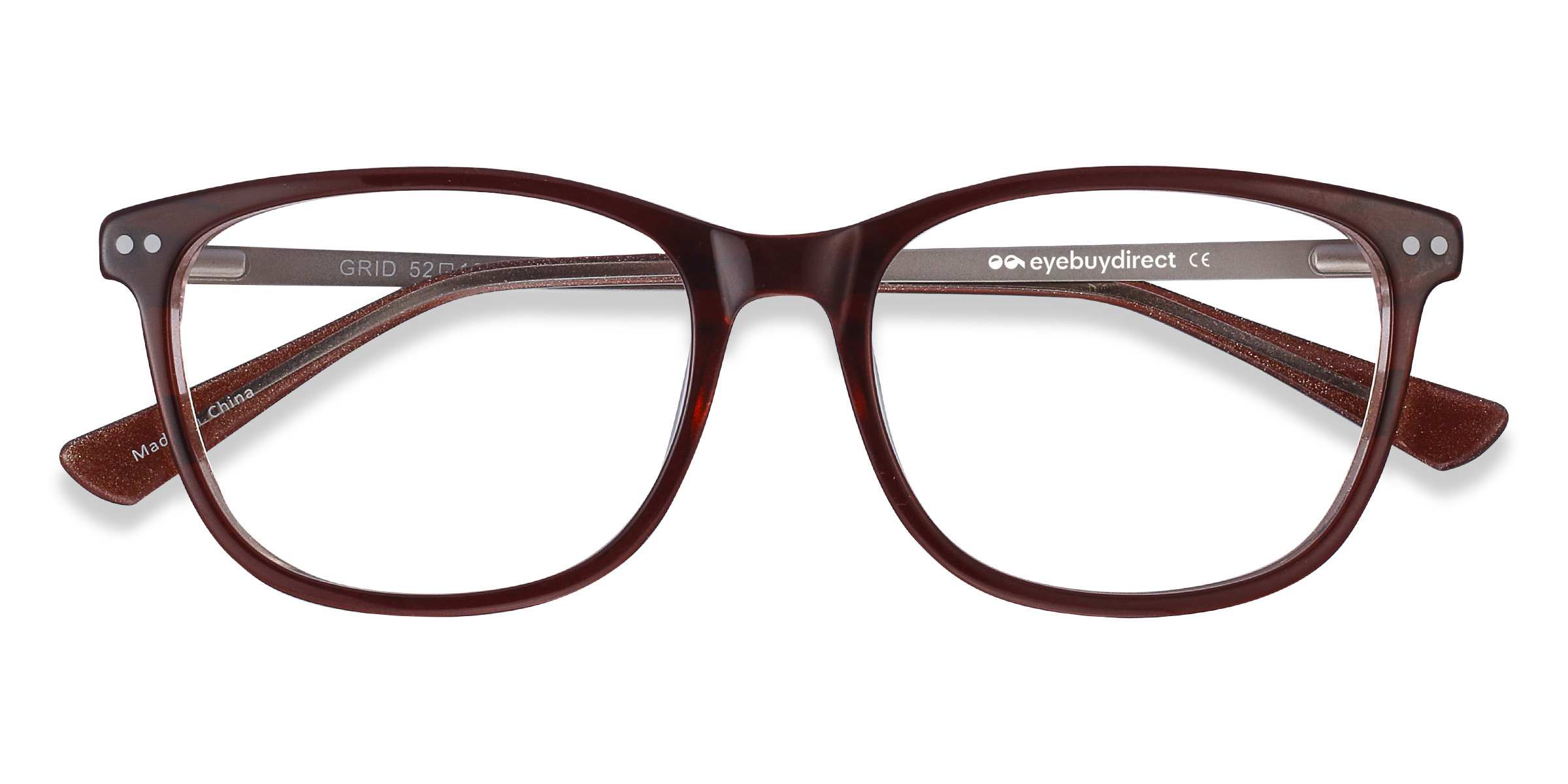Brun Grid -  Acetate-metal Lunettes de vue