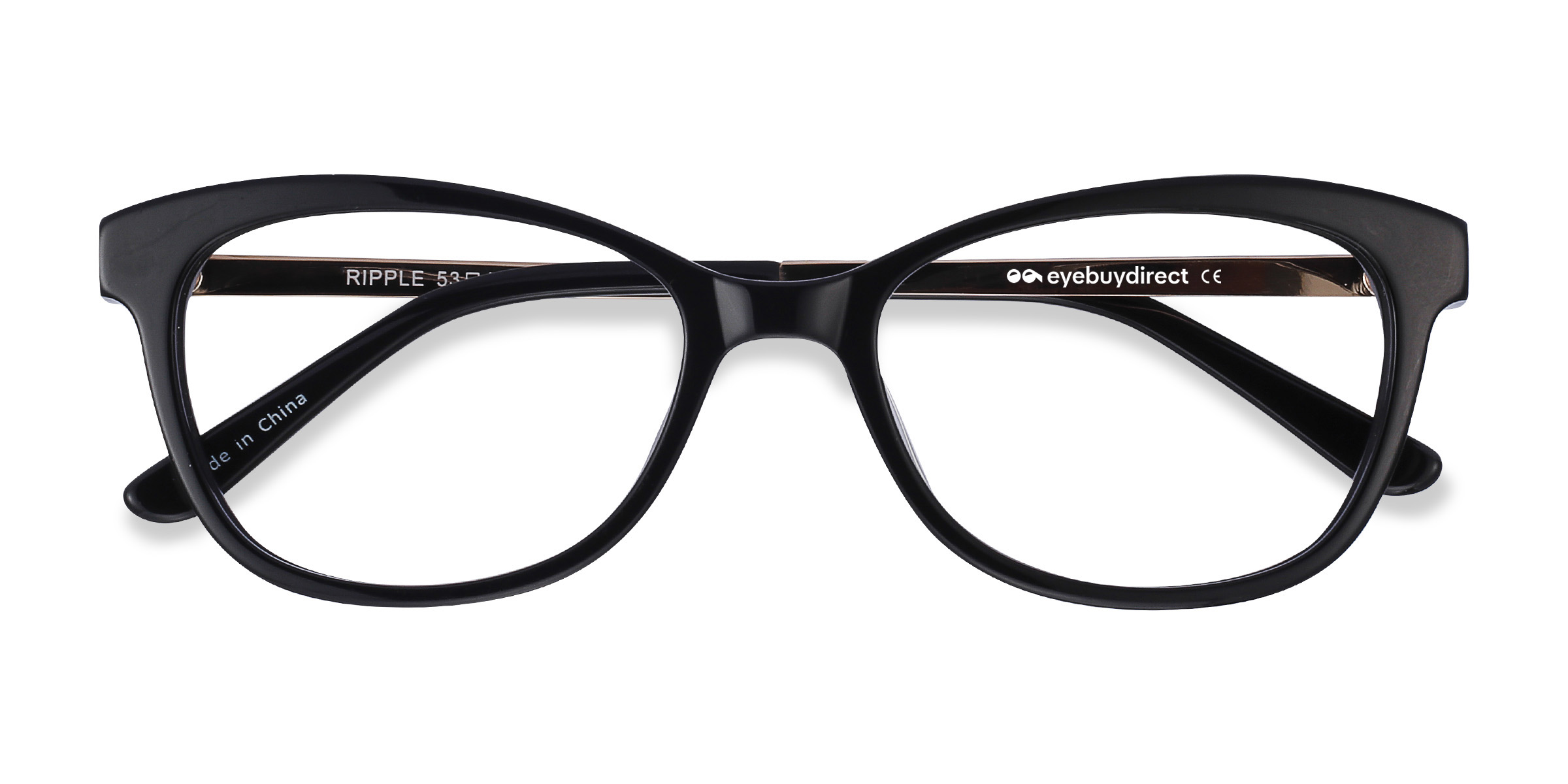 Noir Ripple -  Acetate-metal Lunettes de vue