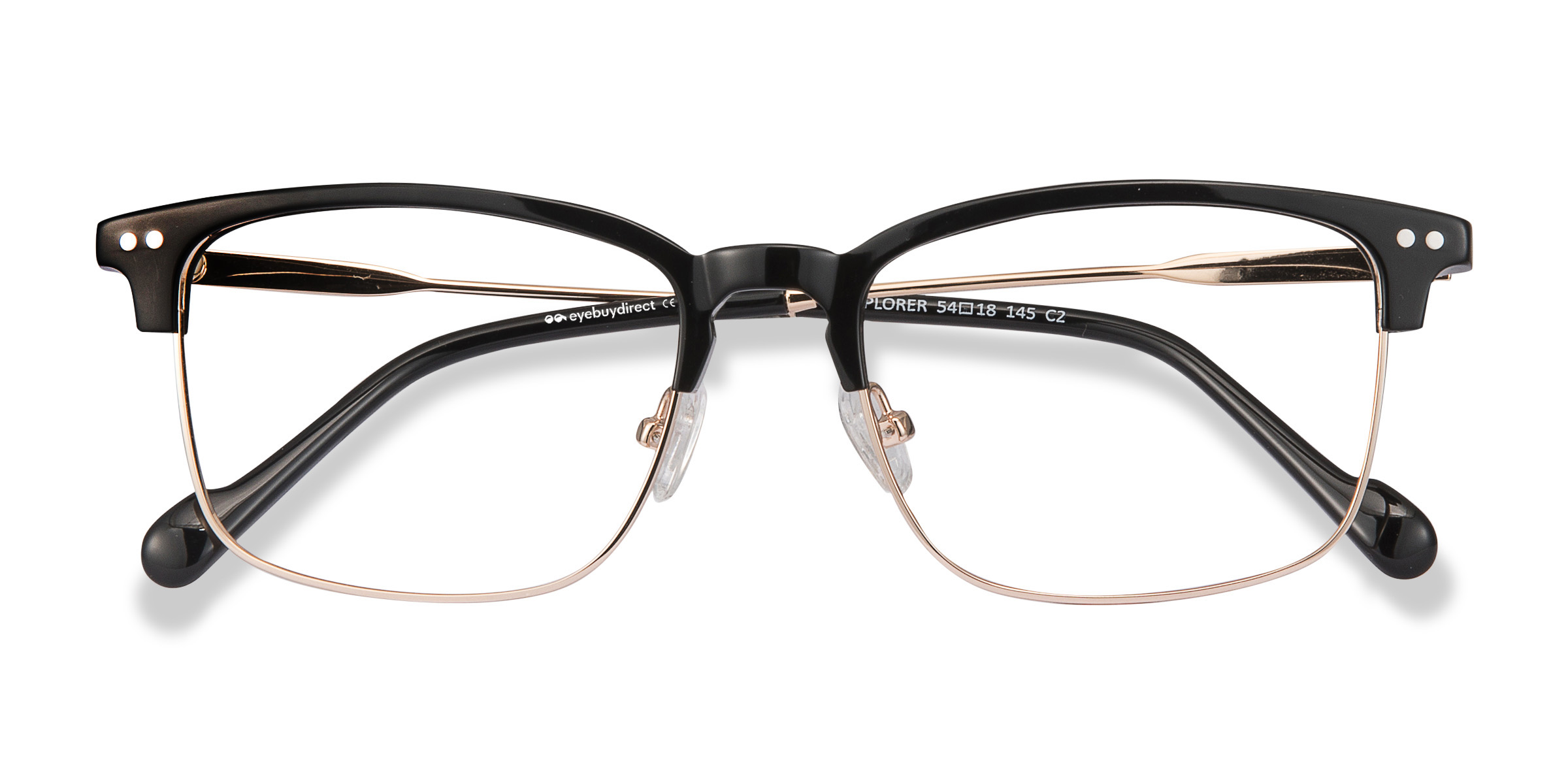 Noir Explorer -  Acetate-metal Lunettes de vue