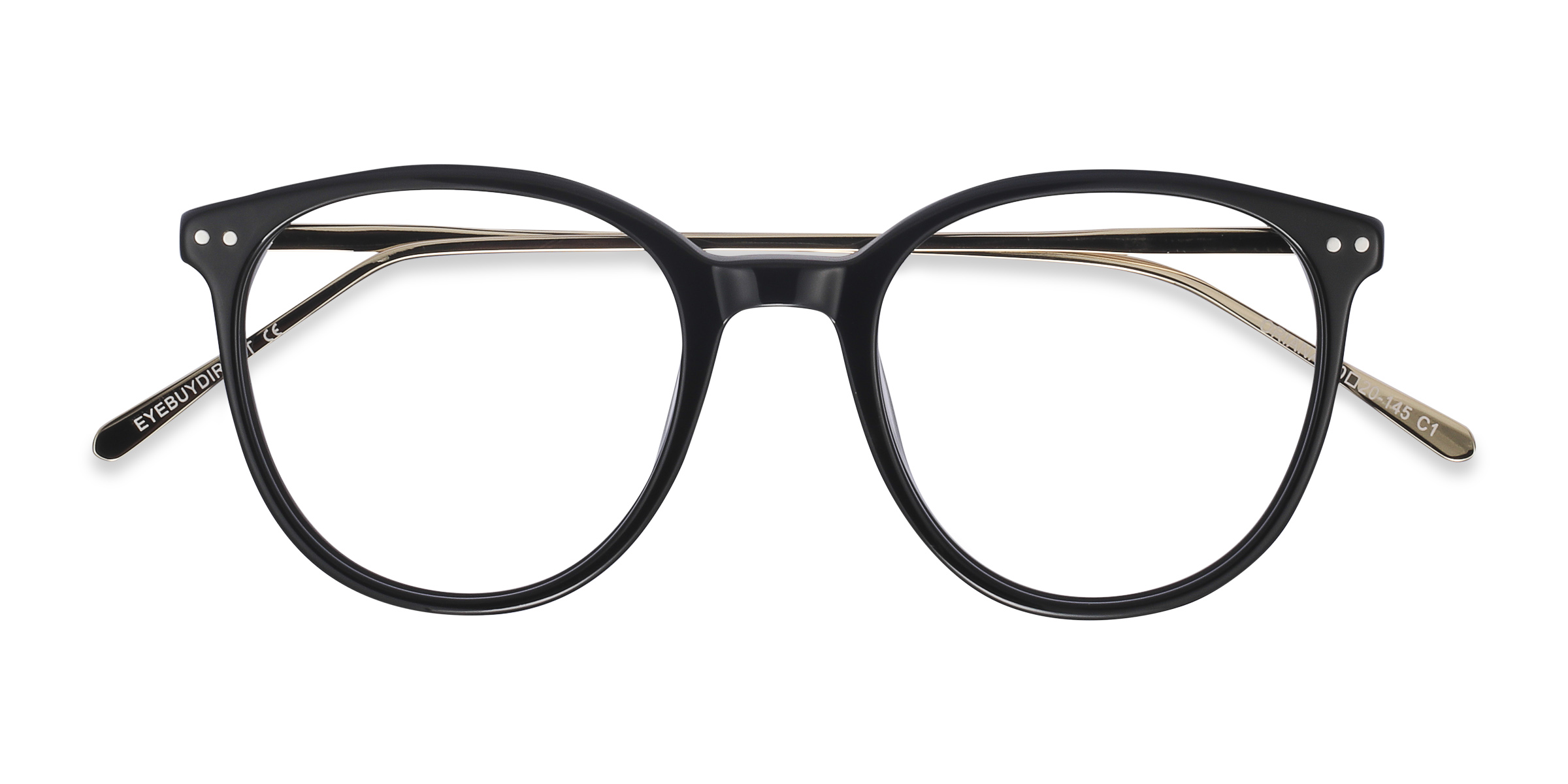 Black Oriana -  Acetate-metal Eyeglasses