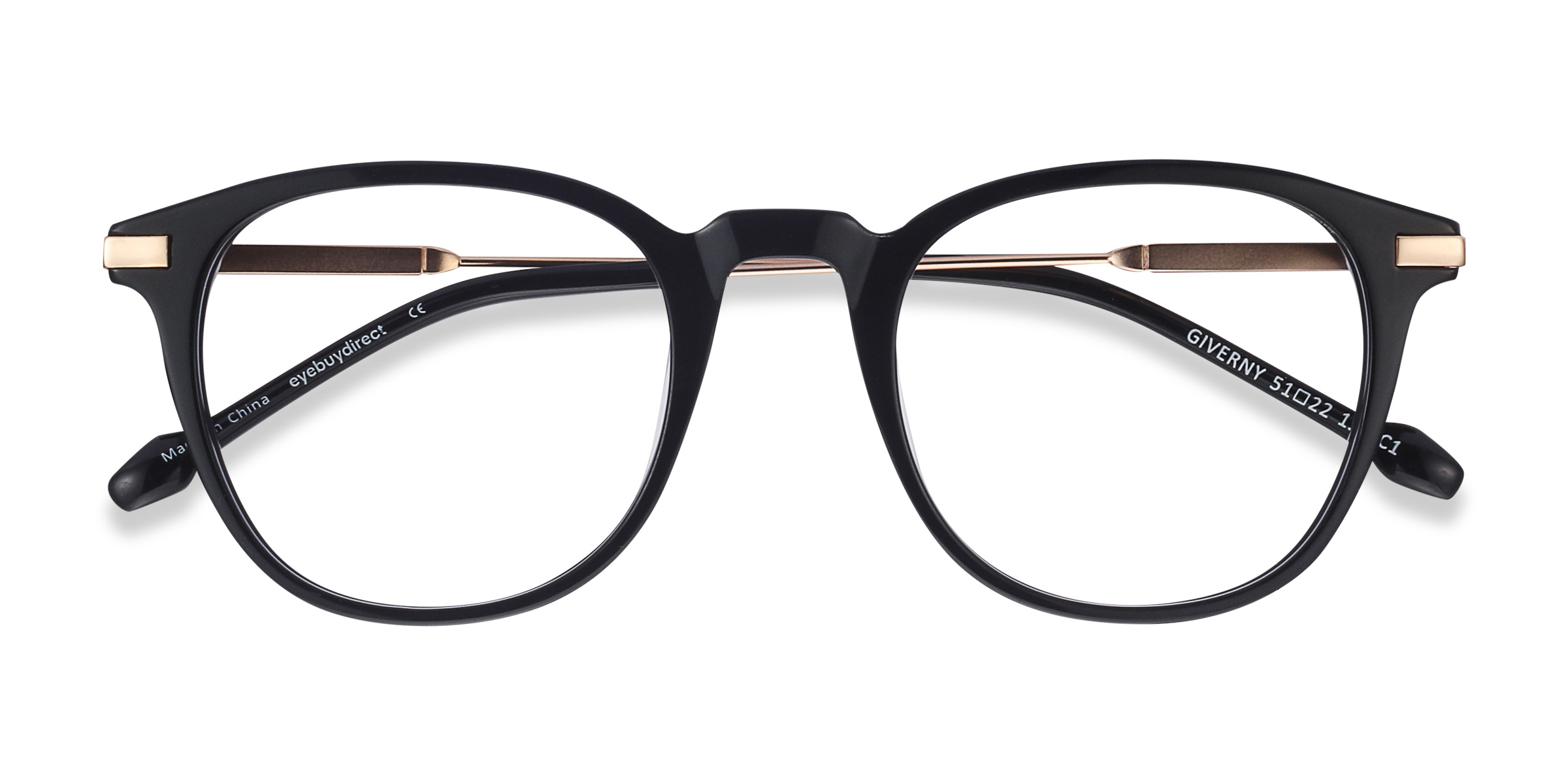 Black Giverny -  Acetate-metal Eyeglasses