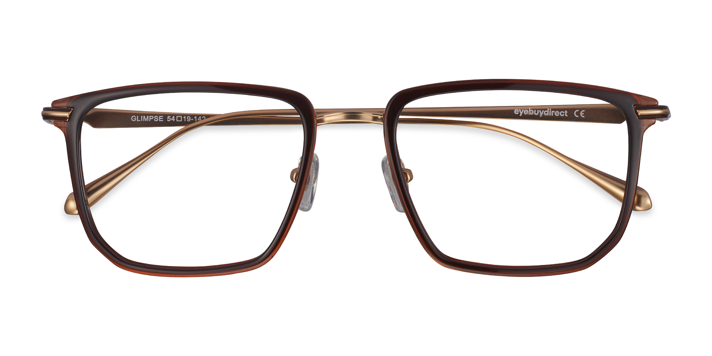 Brown Gold Glimpse -  Acetate-metal Lunettes de vue