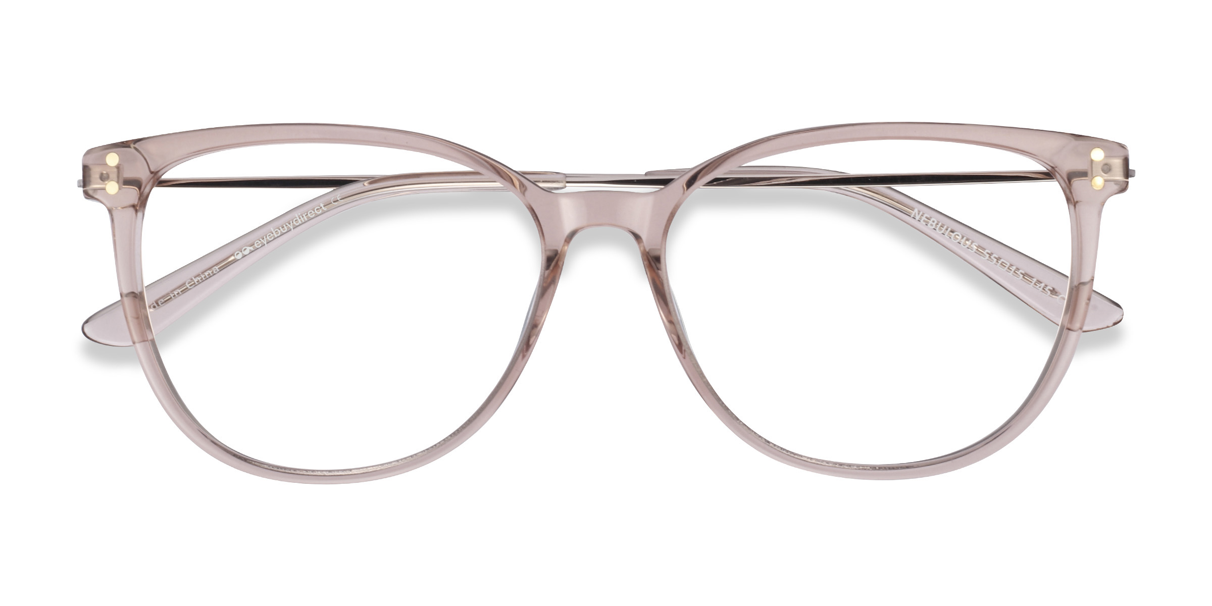 Clear Brown Nebulous -  Acetate-metal Eyeglasses
