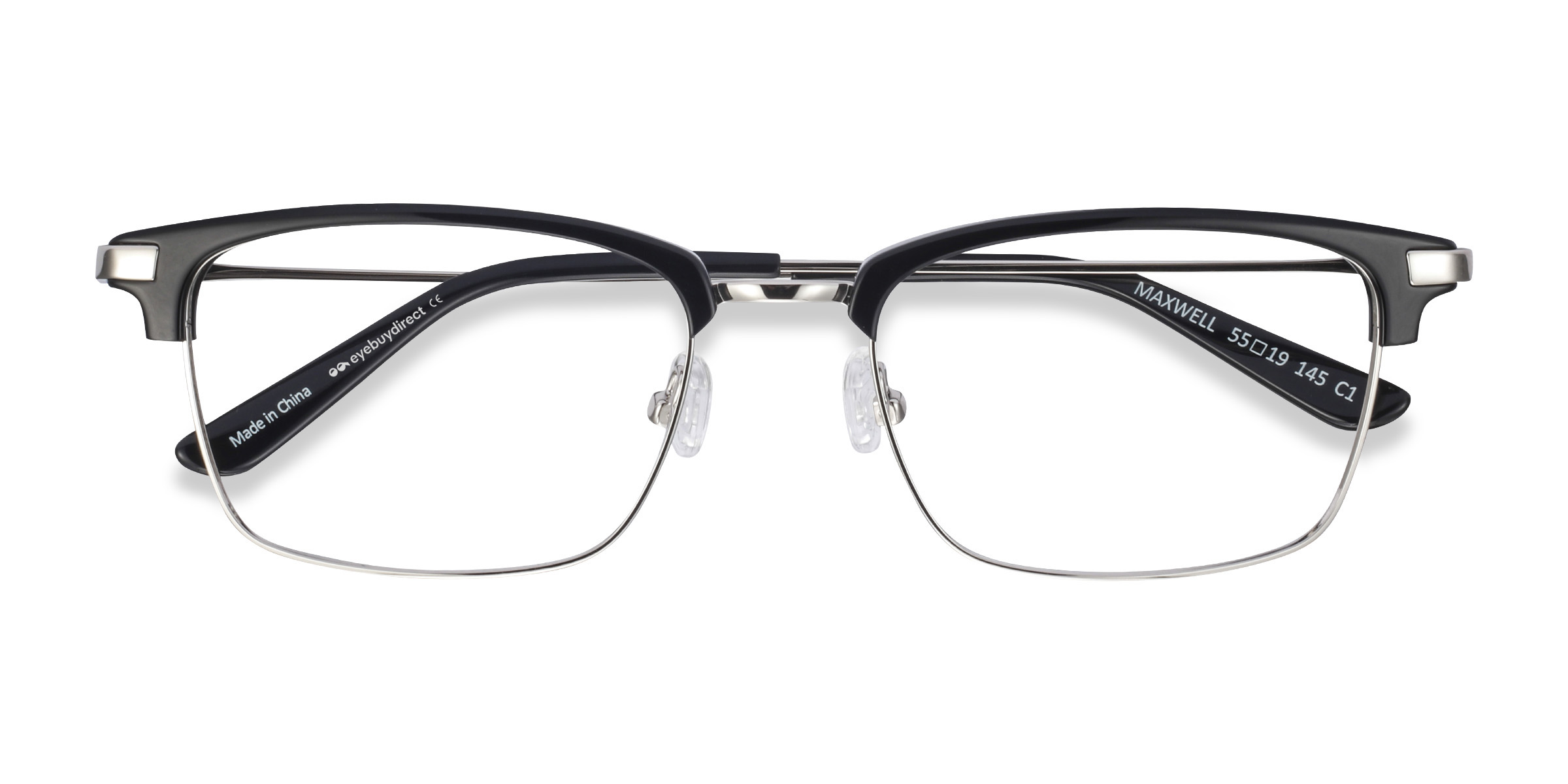 Black Maxwell -  Acetate-metal Eyeglasses