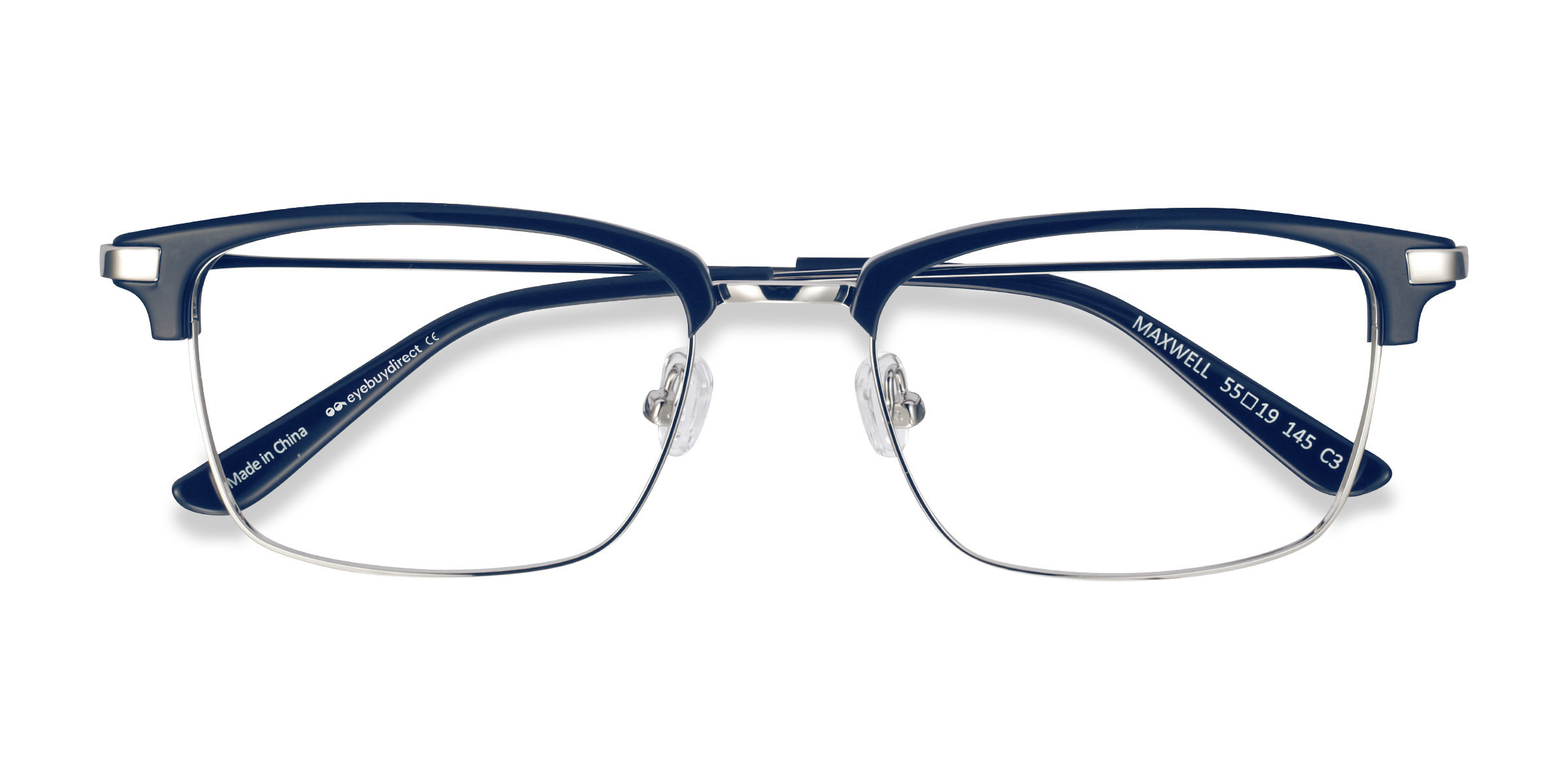Navy Maxwell -  Acetate-metal Eyeglasses