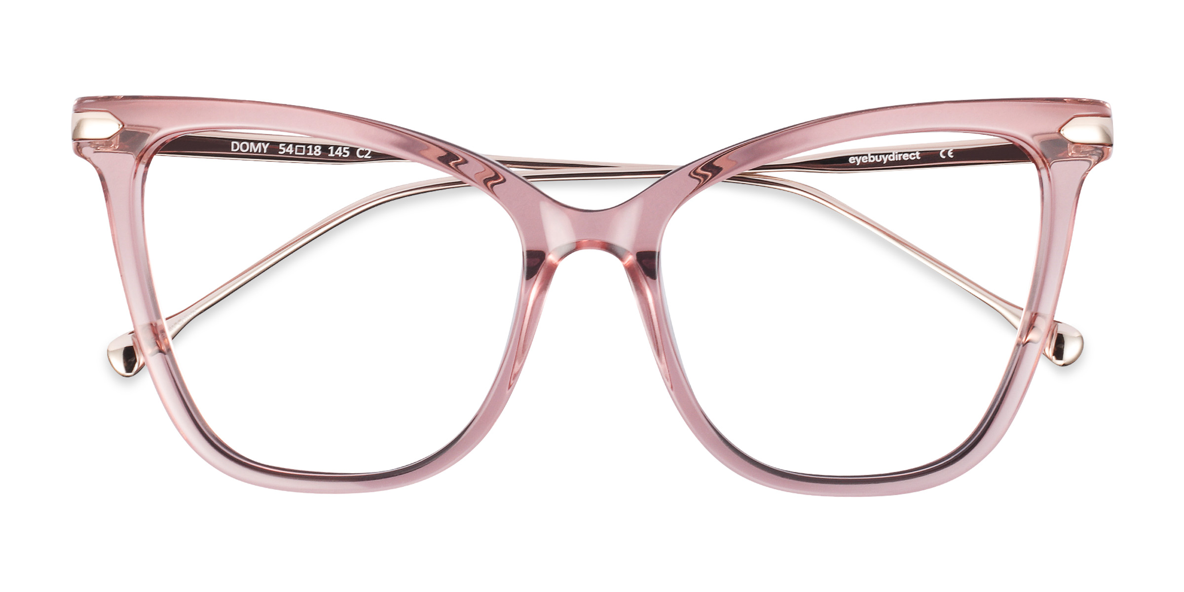 Clear Pink Domy -  Acetate-metal Lunettes de vue