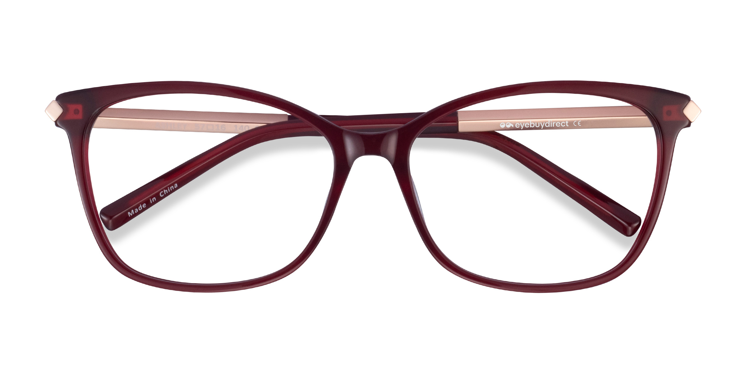 Burgundy Ashley -  Acetate-metal Lunettes de vue