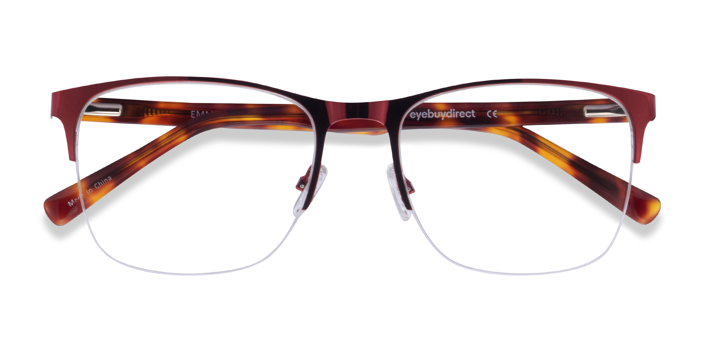 Burgundy & Tortoise Emmerson -  Acetate-metal Eyeglasses