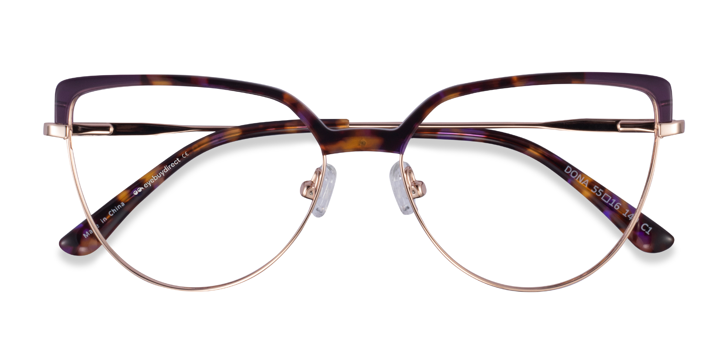 Floral & Rose Gold Dona -  Acetate-metal Eyeglasses