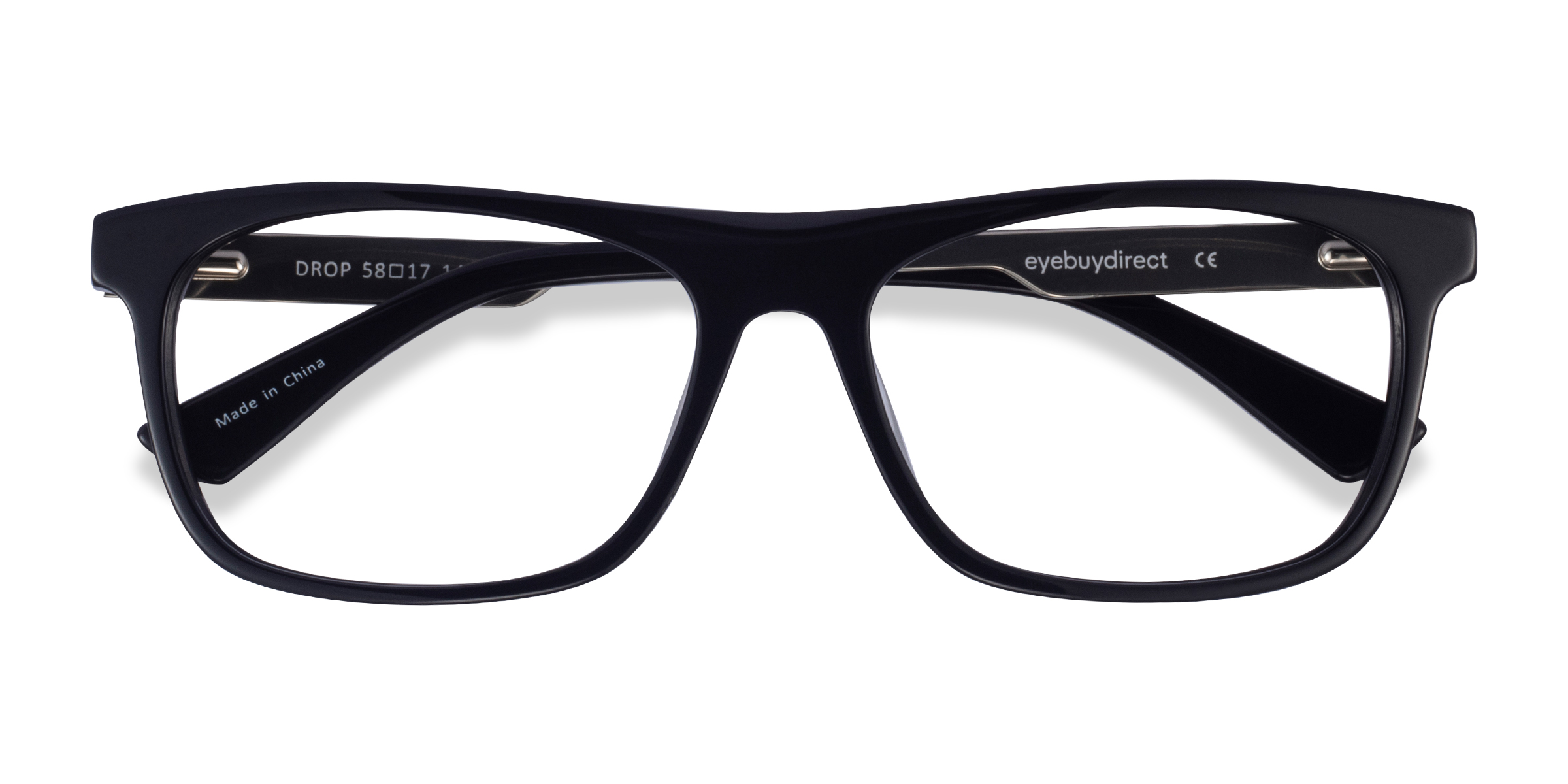 Dark Navy Silver Drop - Acétate Lunettes de vue