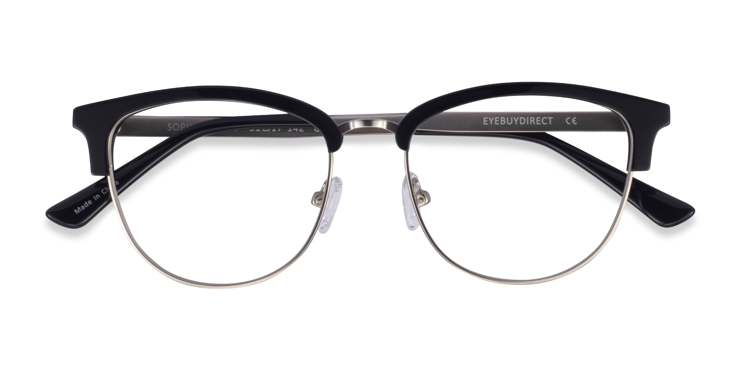 Black & Silver Sophisticated -  Acetate-metal Lunettes de vue