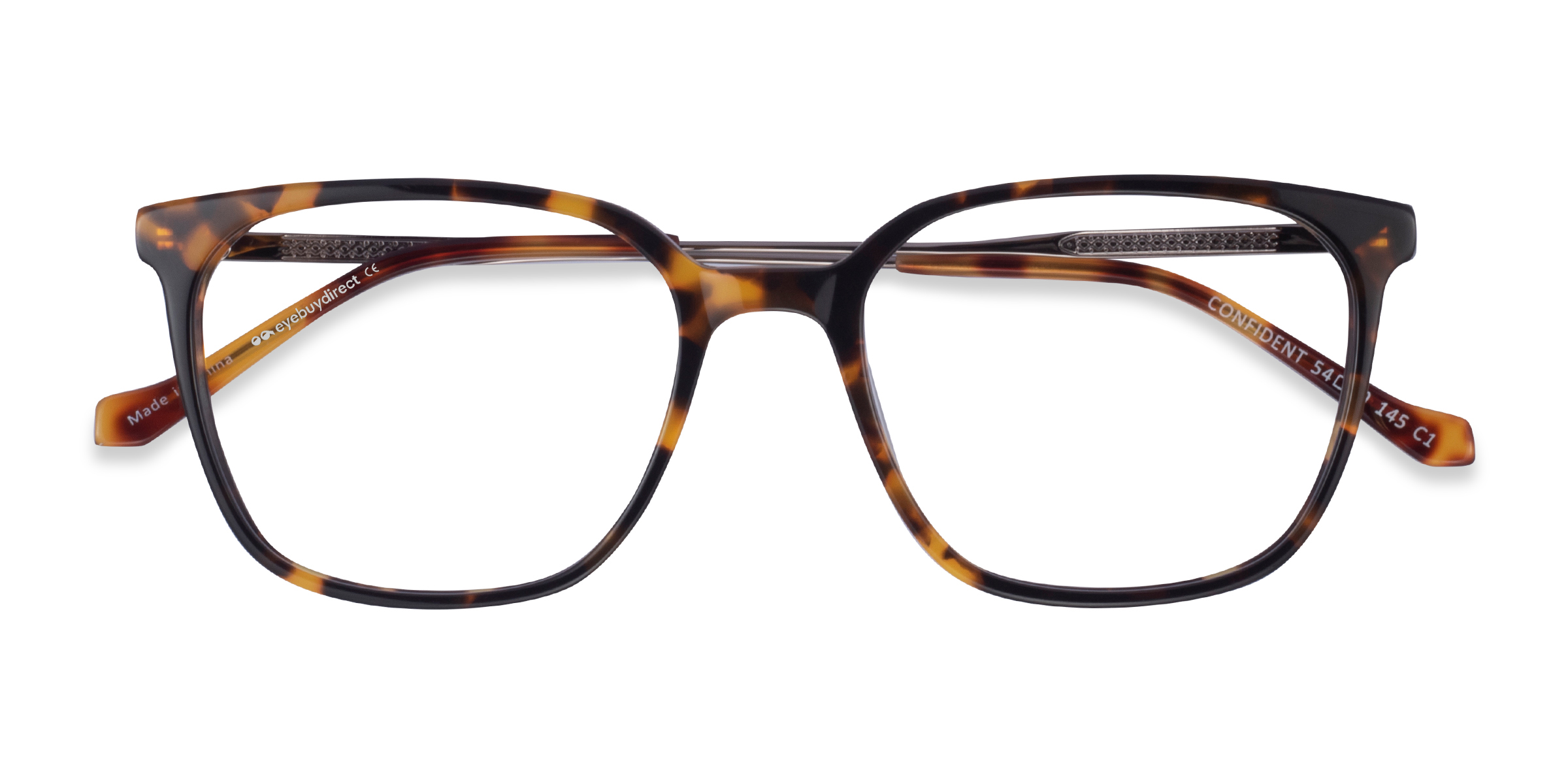 Tortoise Silver Confident -  Acétate Lunettes de vue