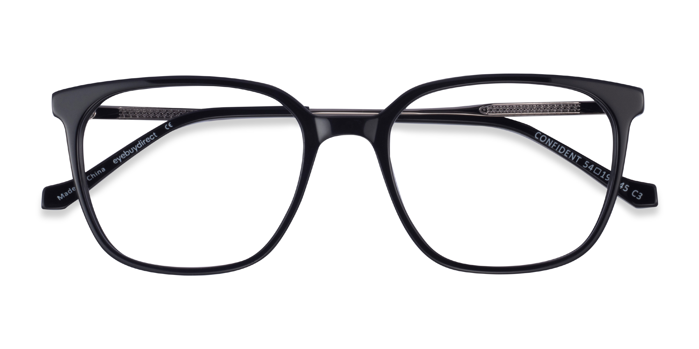 Black Silver Confident -  Acétate Lunettes de vue