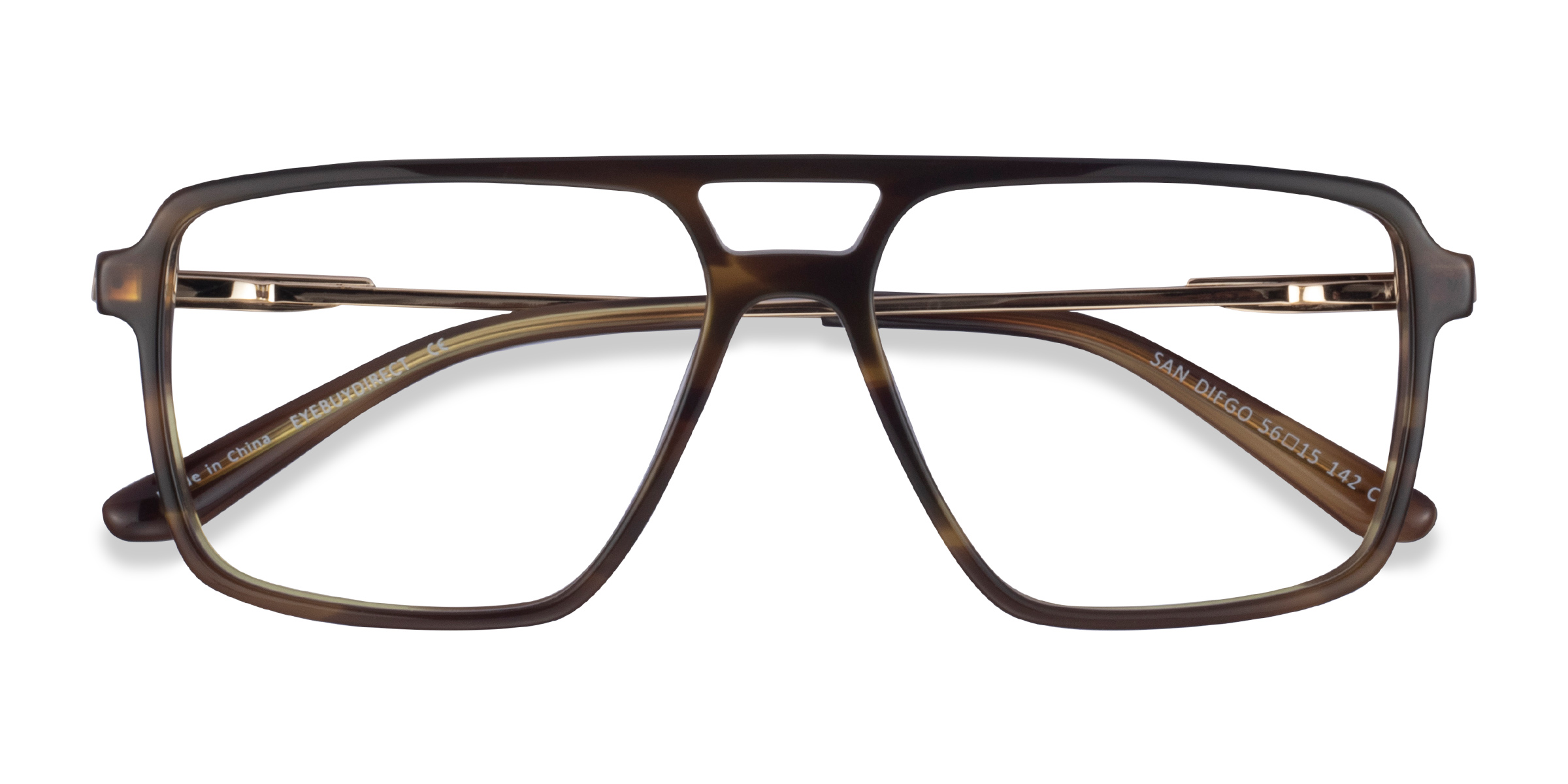 Striped Green Gold San Diego -  Acetate Eyeglasses