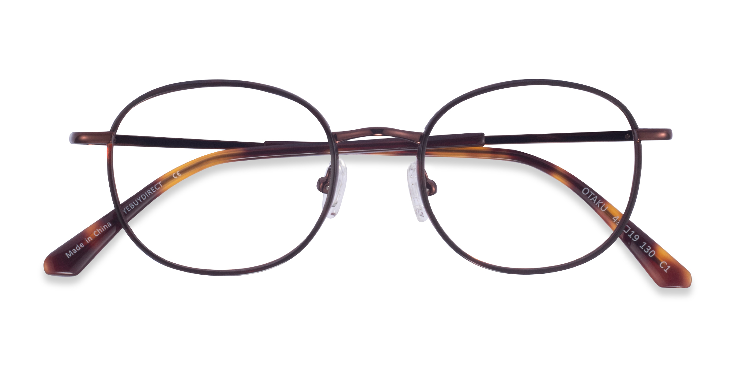 Tortoise Red Copper Otaku - Métal Lunettes de vue