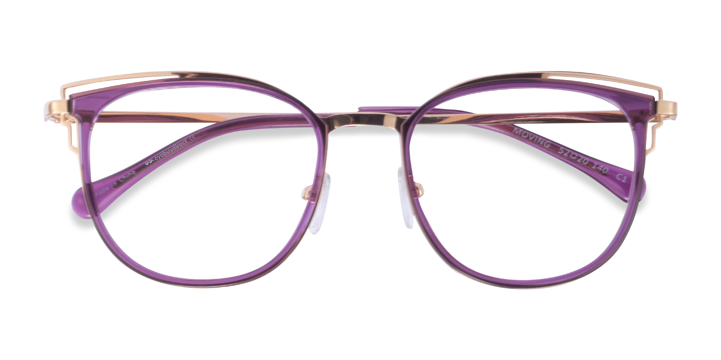 Clear Purple Gold Moving -  Acétate Lunettes de vue