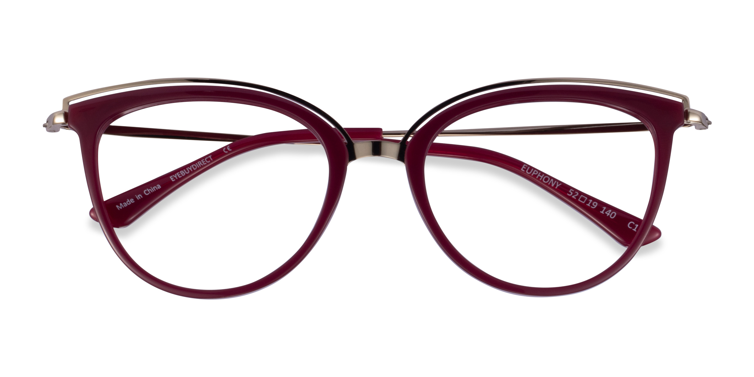 Burgundy Gold Euphony - Acétate Lunettes de vue